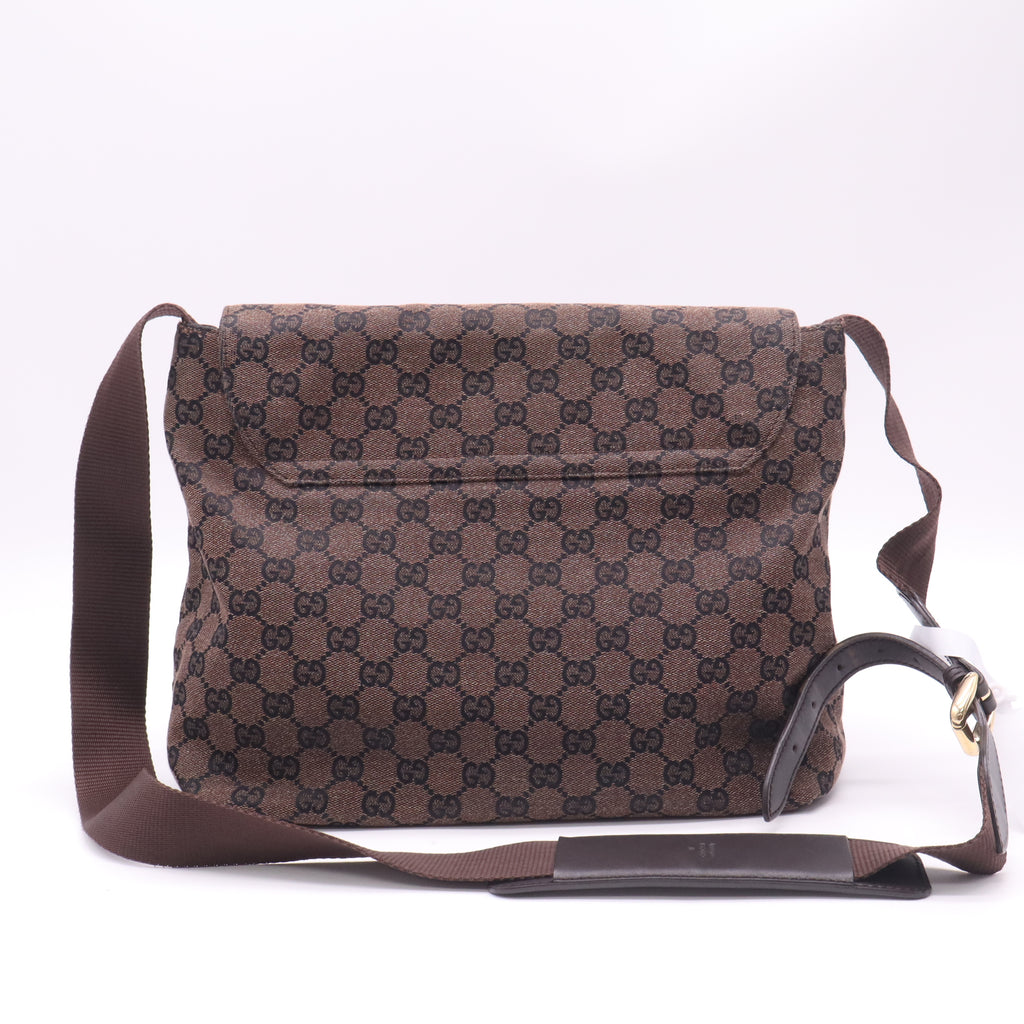 Gucci GG Canvas Flap Messenger Bag B23330