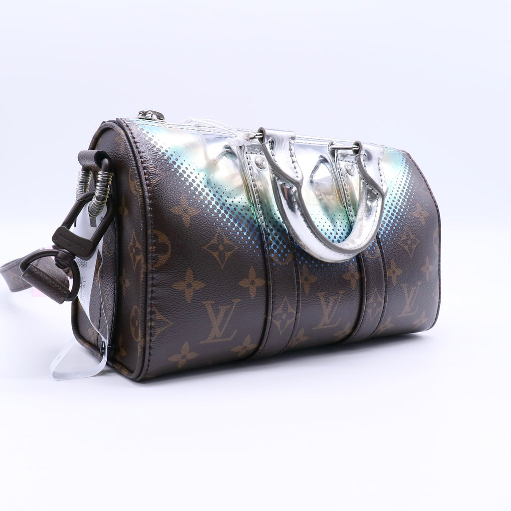 Keepall Bandouliere Bag Limited Edition Metallic Nebula Monogram Canvas 25 Twins LDJ4090