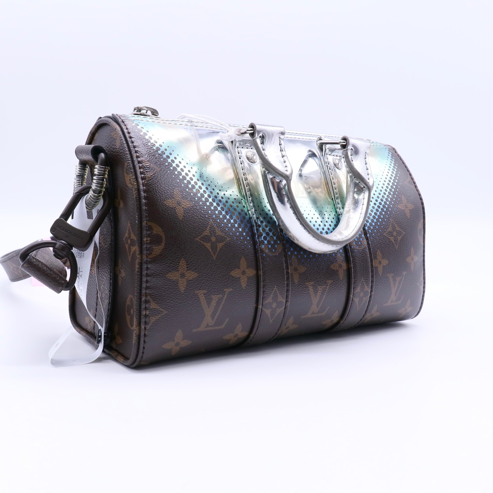 Keepall Bandouliere Bag Limited Edition Metallic Nebula Monogram Canvas 25 Twins LDJ4090