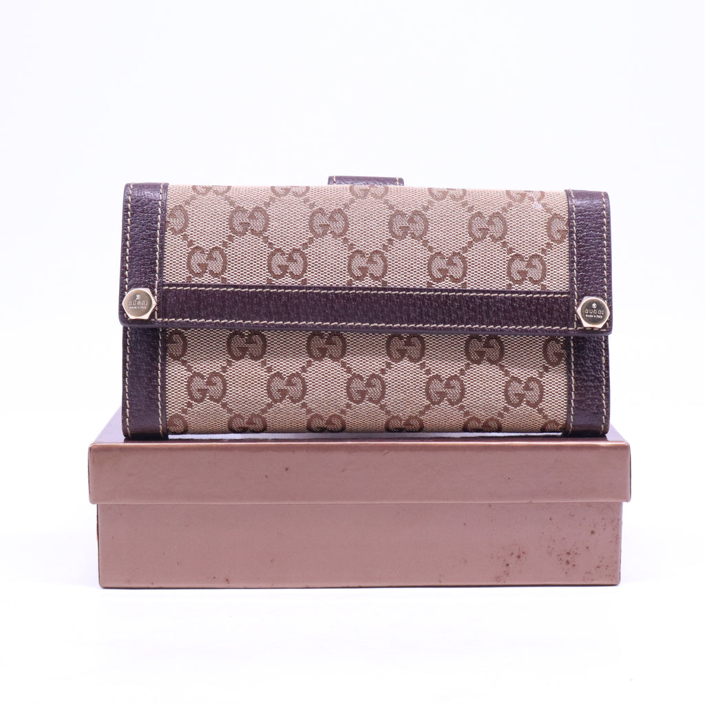 Crystal Monogram Continental Charmy Wallet Brown W20810