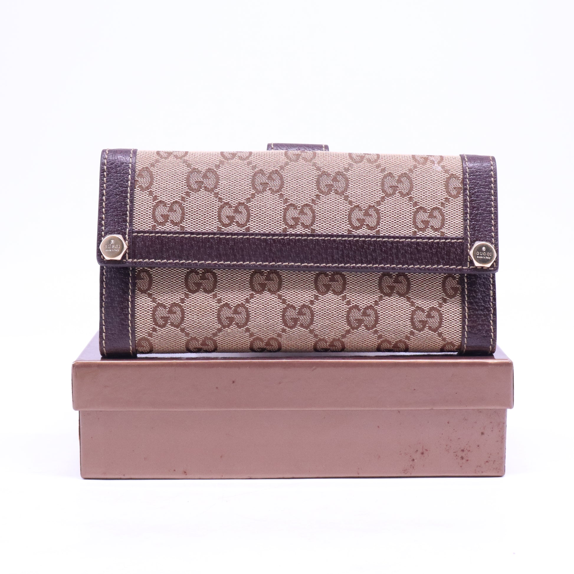 Crystal Monogram Continental Charmy Wallet Brown W20810