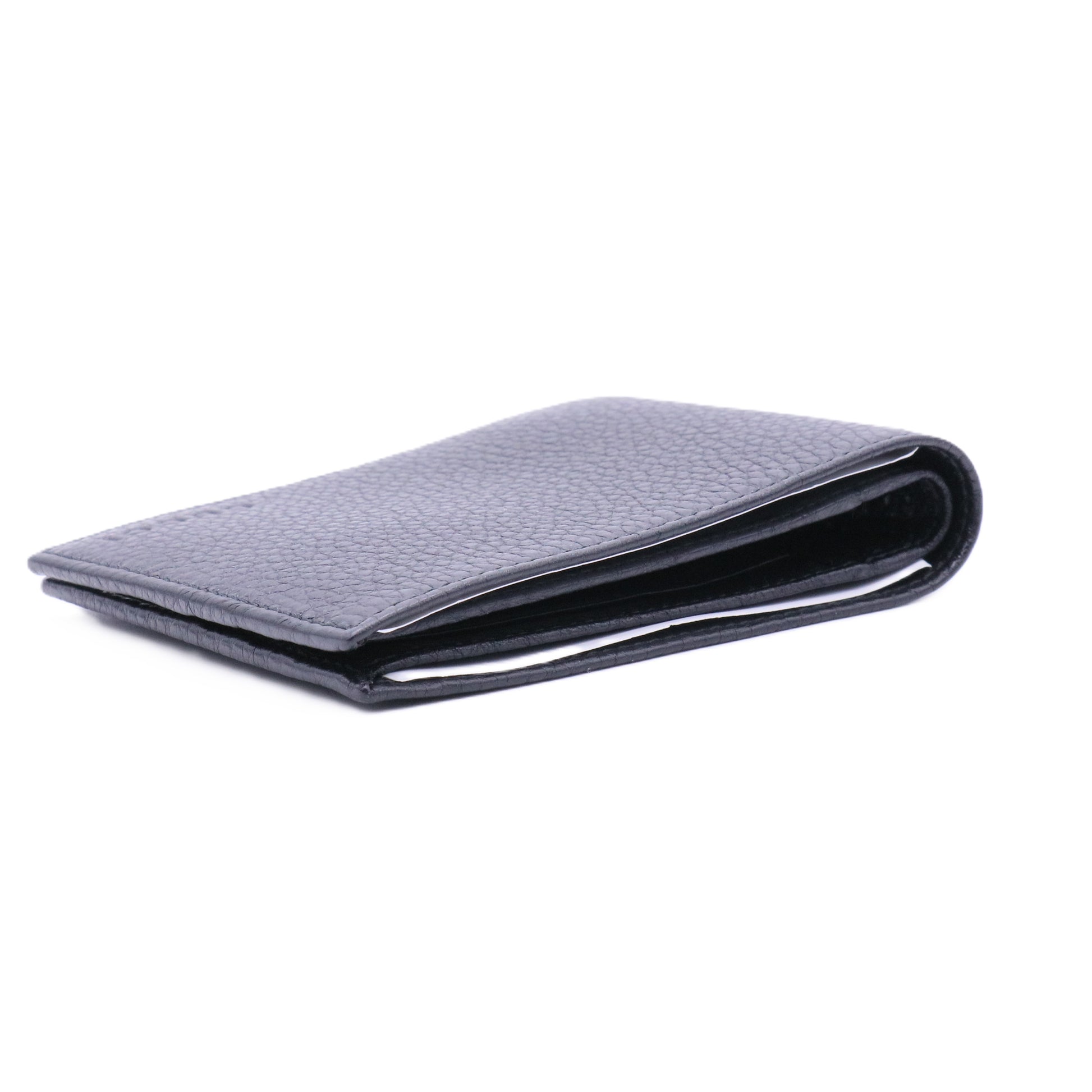 Bi-fold wallet with Gucci logo in black leather