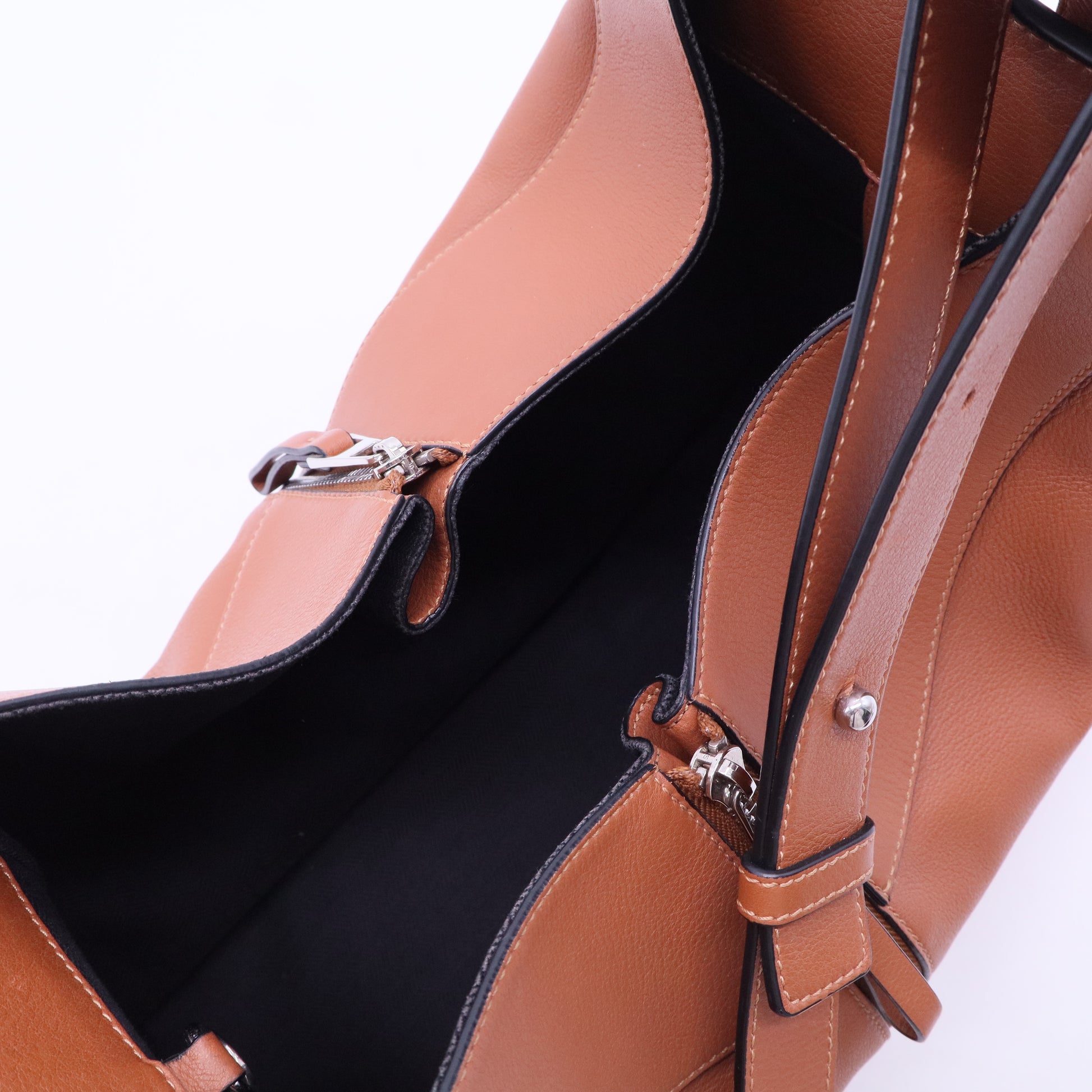 Calfskin Small Hammock Shoulder Bag Tan LDC-0261