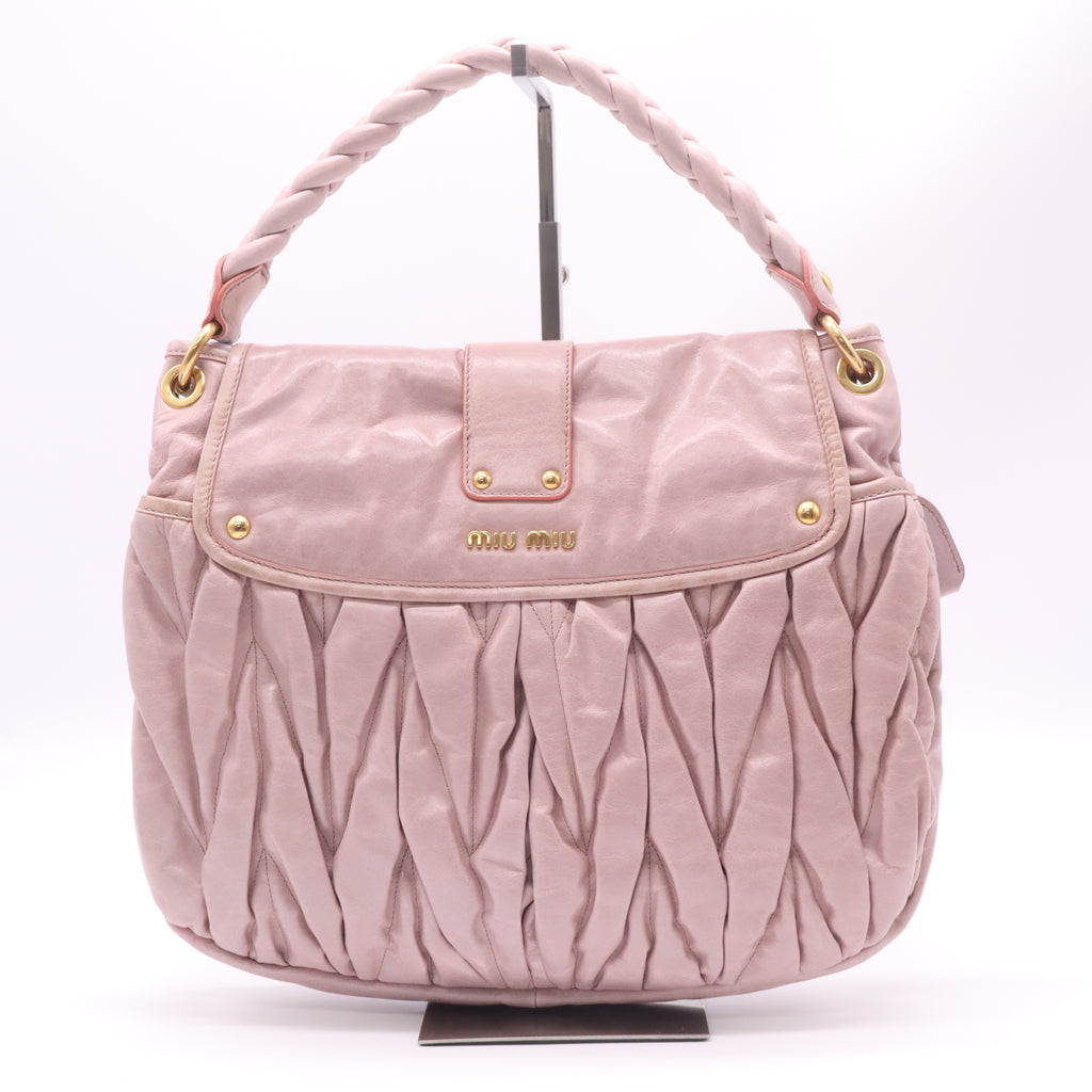 Miu Miu Matelassé Lux Leather Coffer Hobo Bag B23258