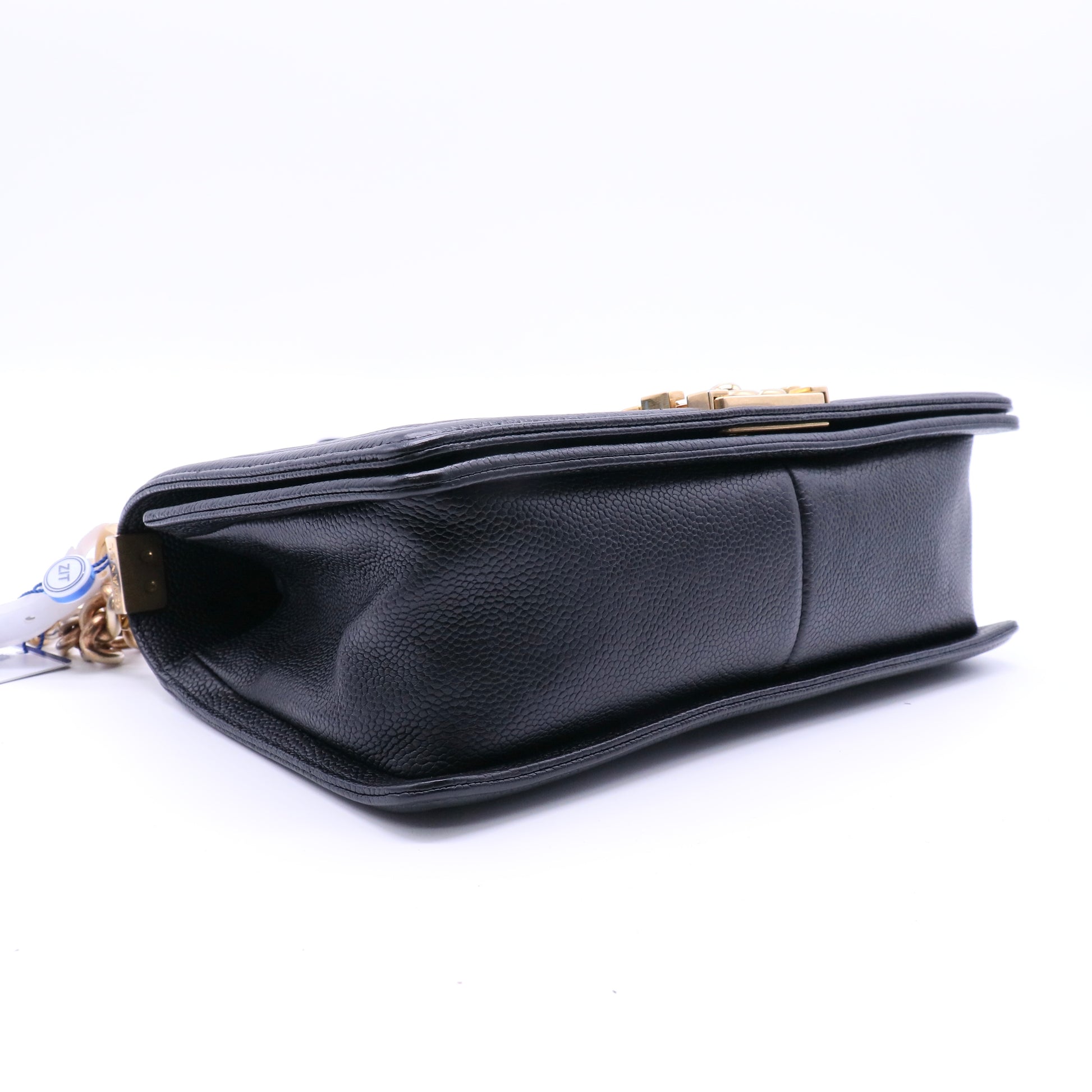 Boy Flap Bag Black Caviar Metal Gold Twins LDJ4083