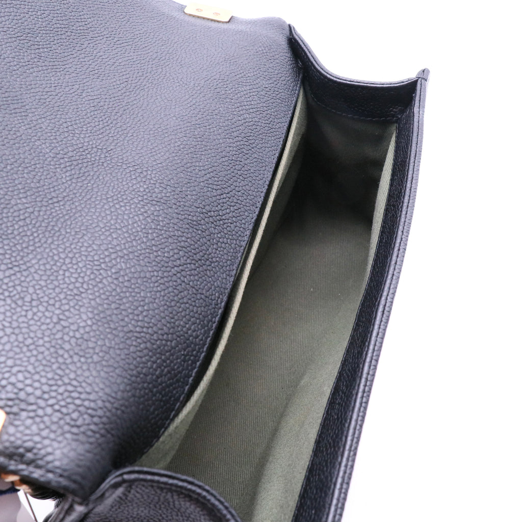Boy Flap Bag Black Caviar Metal Gold Twins LDJ4083
