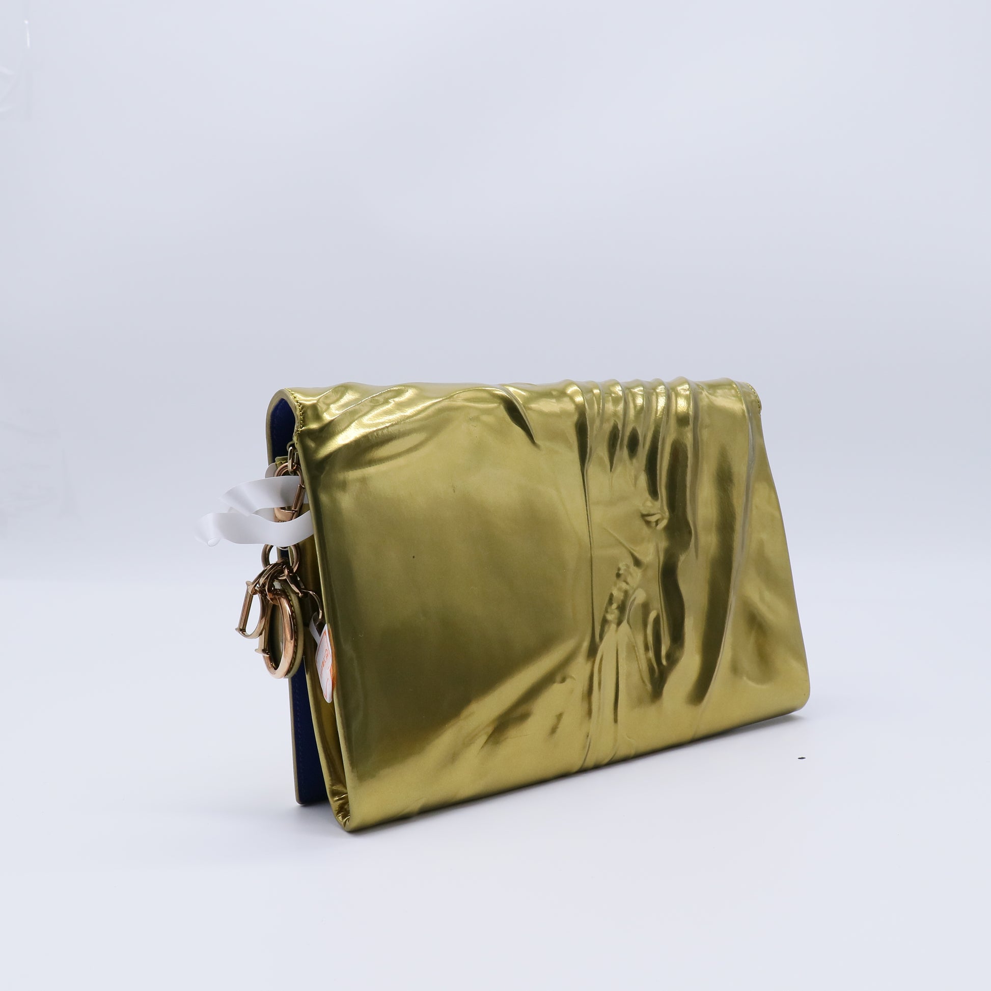 A Christian Dior by Jason Martin Limtited edition Gold Clutch bag twins W21396