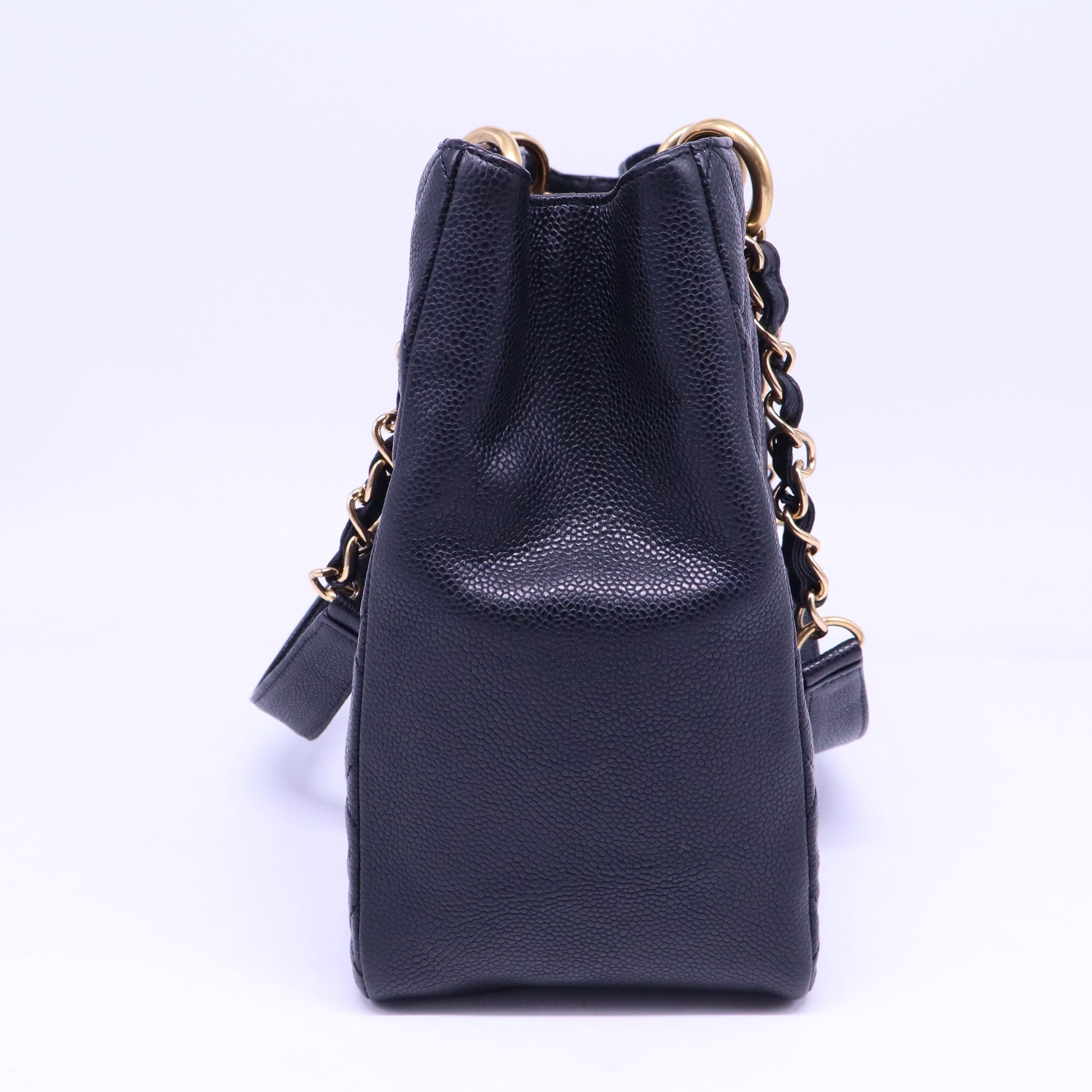 Grand Shopping Tote Quilted Caviar B20861