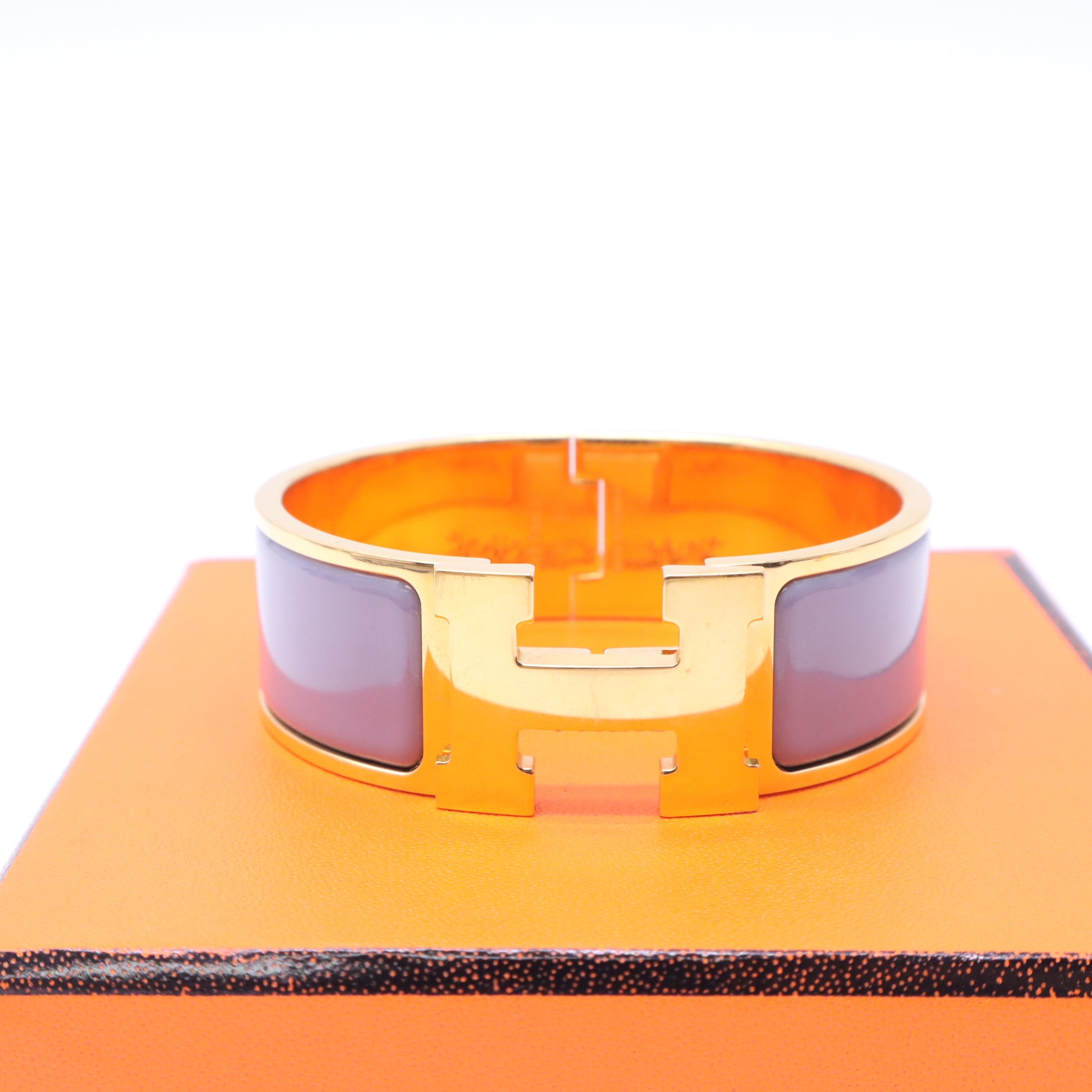 Hermès Clic Clac H Enamel Bangle Bracelet Twins W23052