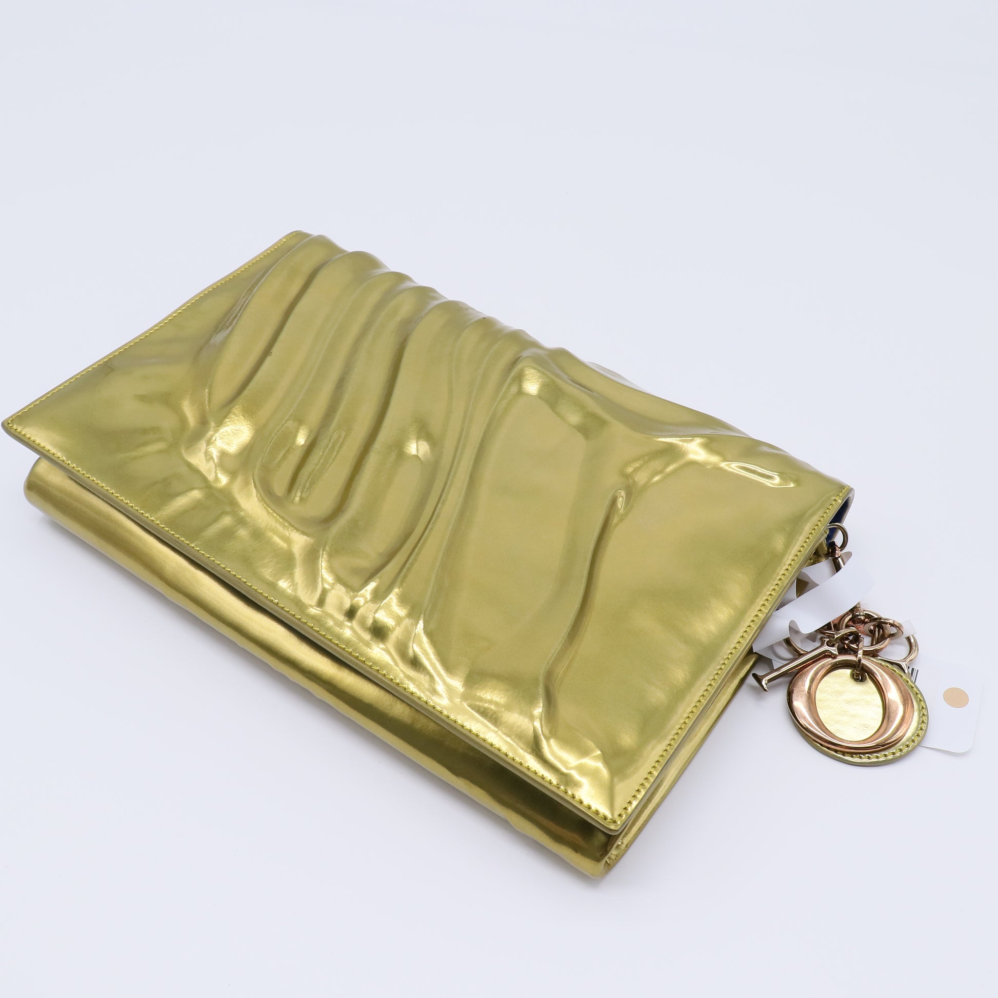 A Christian Dior by Jason Martin Limtited edition Gold Clutch bag twins W21396