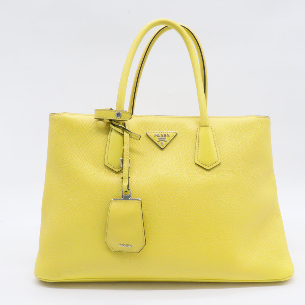Cuir Double Tote Saffiano Leather Large