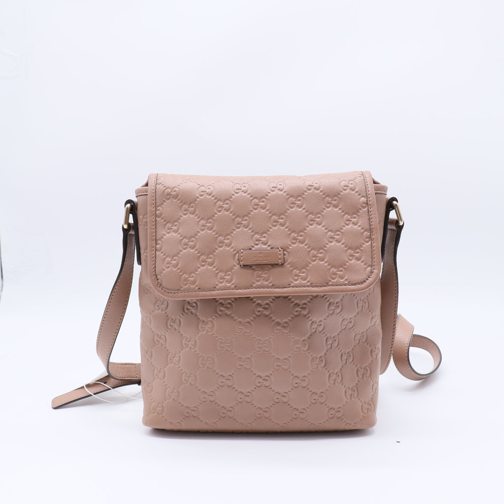 Gucci Guccissima Pink Beige Shoulder Bag twins B21680