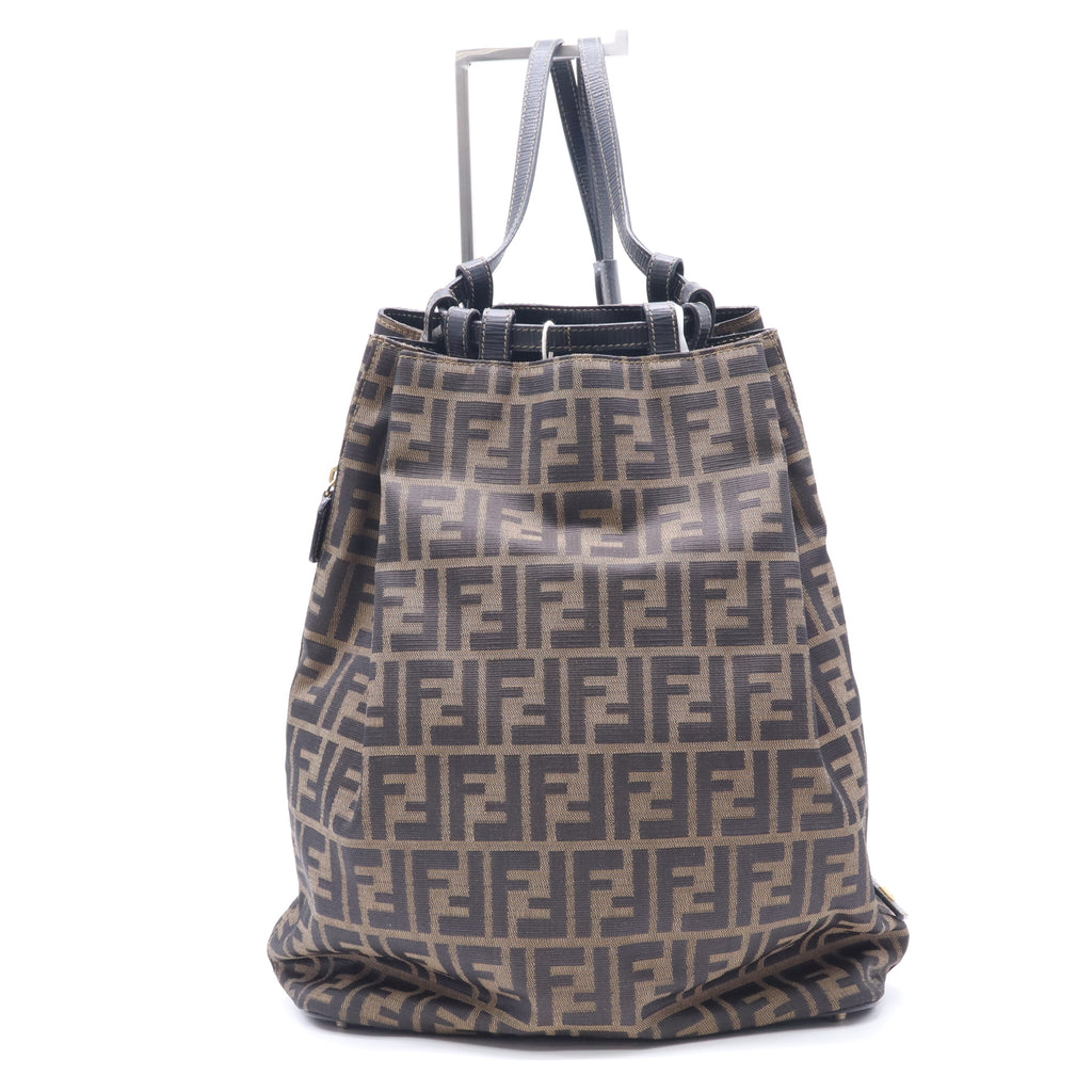 Fendi Zucca Drawstring Flap Backpack Twins LDJ5625