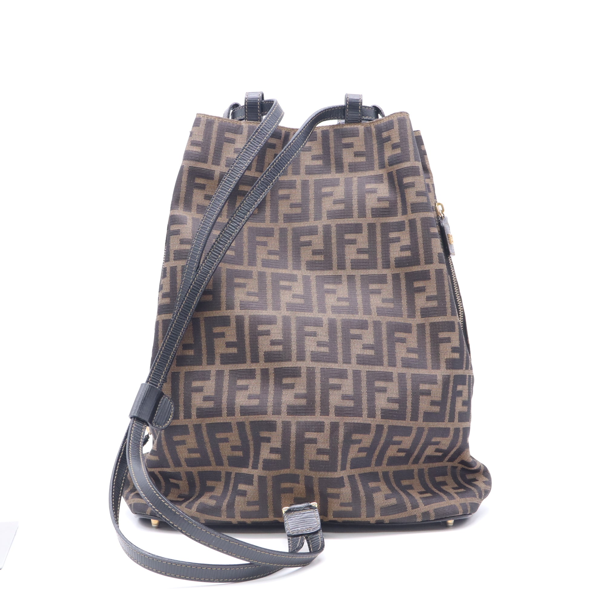 Fendi Zucca Drawstring Flap Backpack Twins LDJ5625