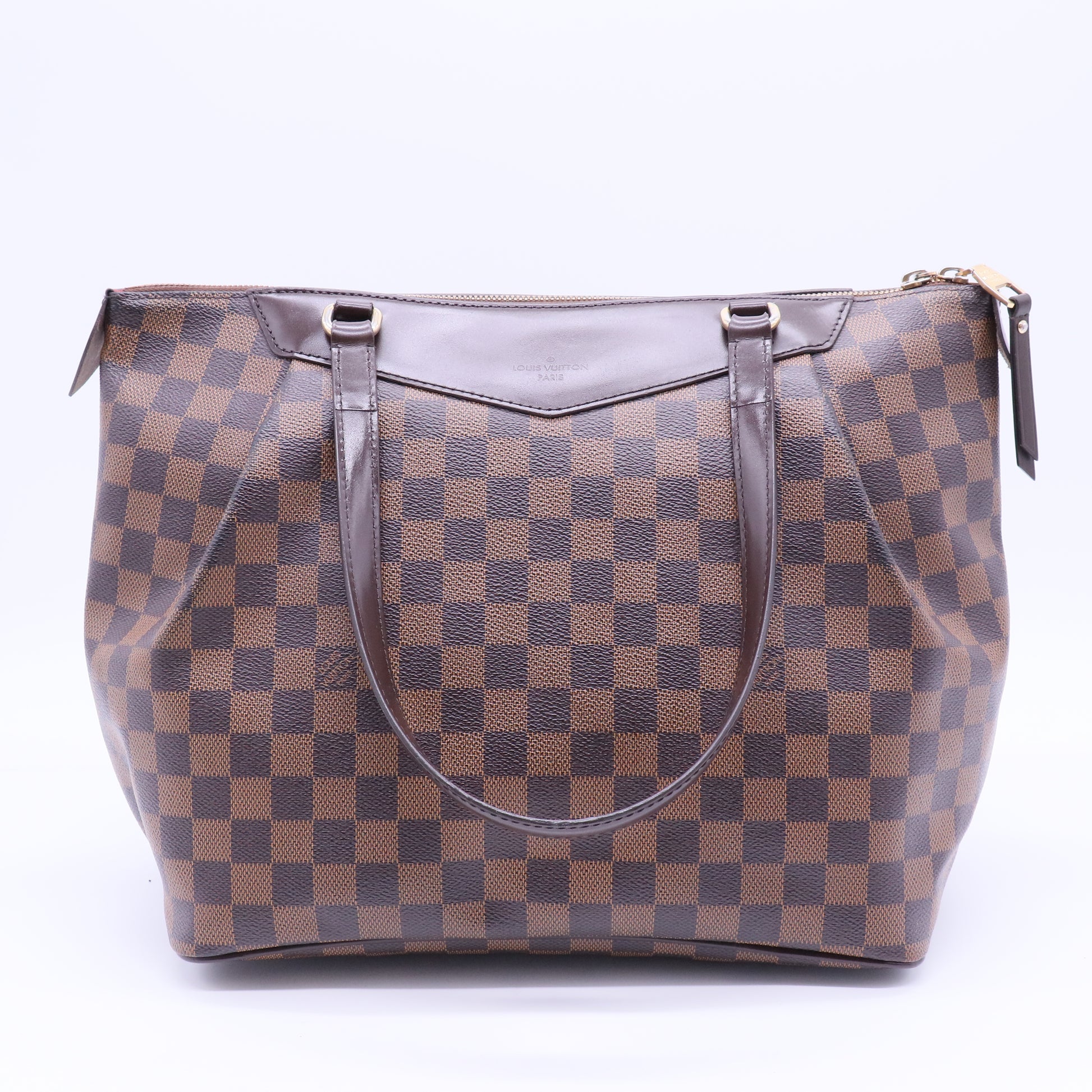 Louis Vuitton Westminster PM Damier Ebene Tote Shoulder Bag Brown