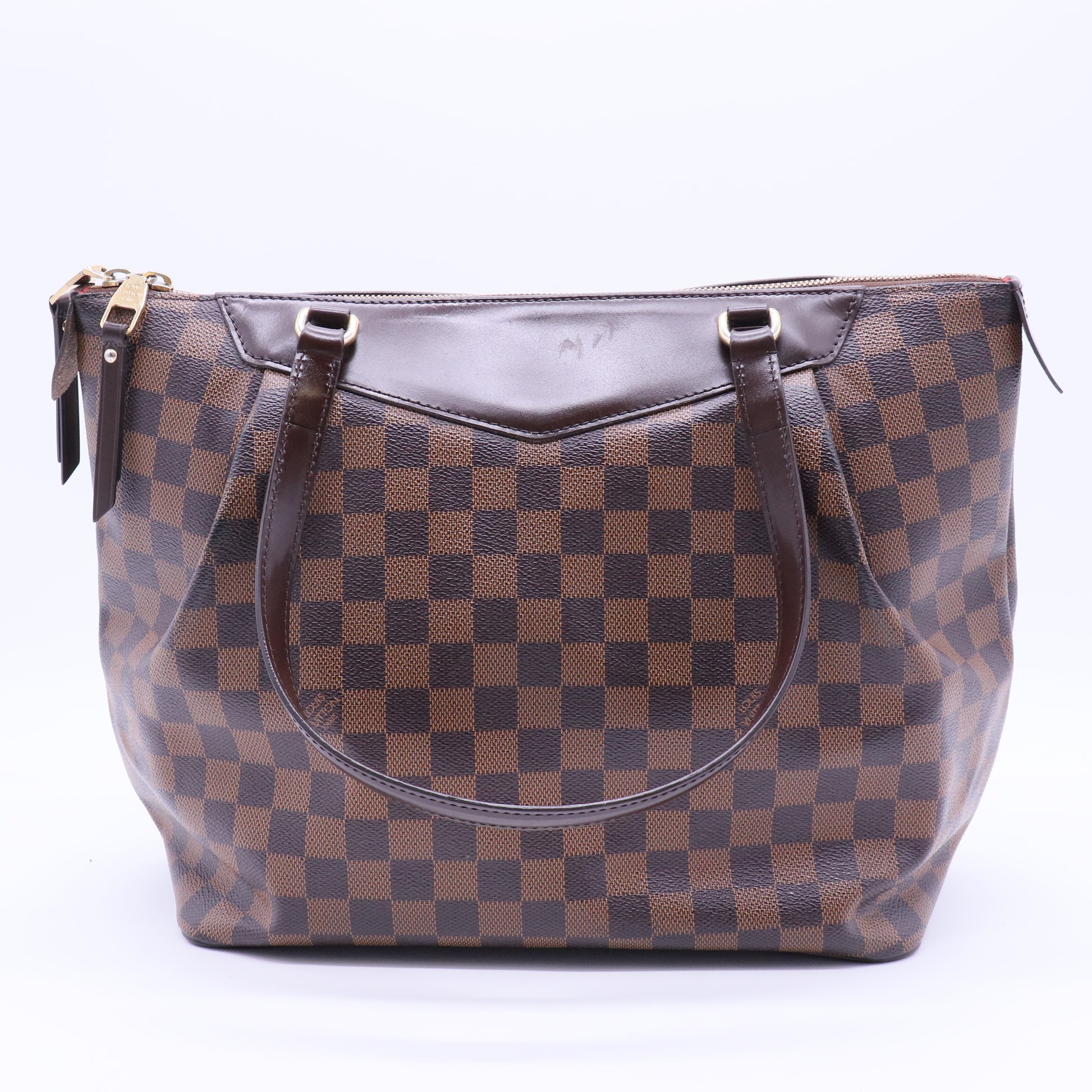 Louis Vuitton Westminster PM Damier Ebene Tote Shoulder Bag Brown