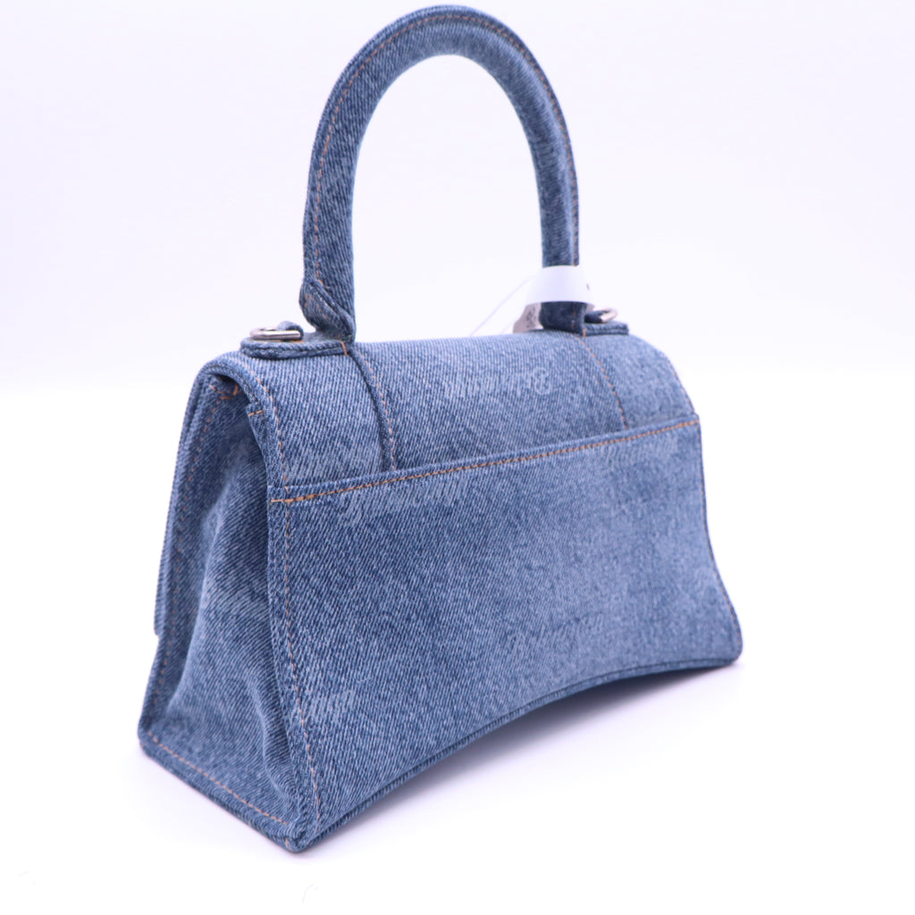 Balenciaga Hourglass Small Handbag Girly Allover Denim twins LDJ4088