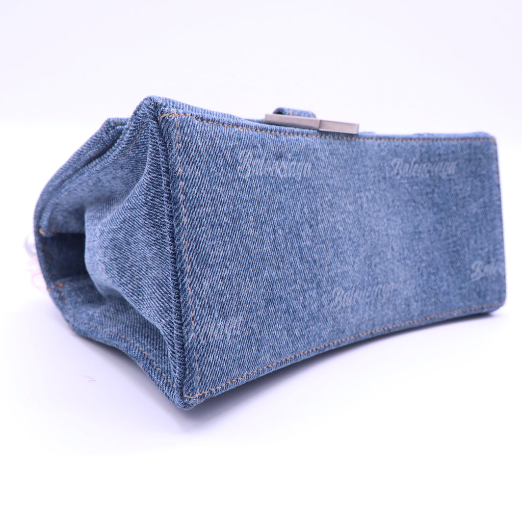 Balenciaga Hourglass Small Handbag Girly Allover Denim twins LDJ4088