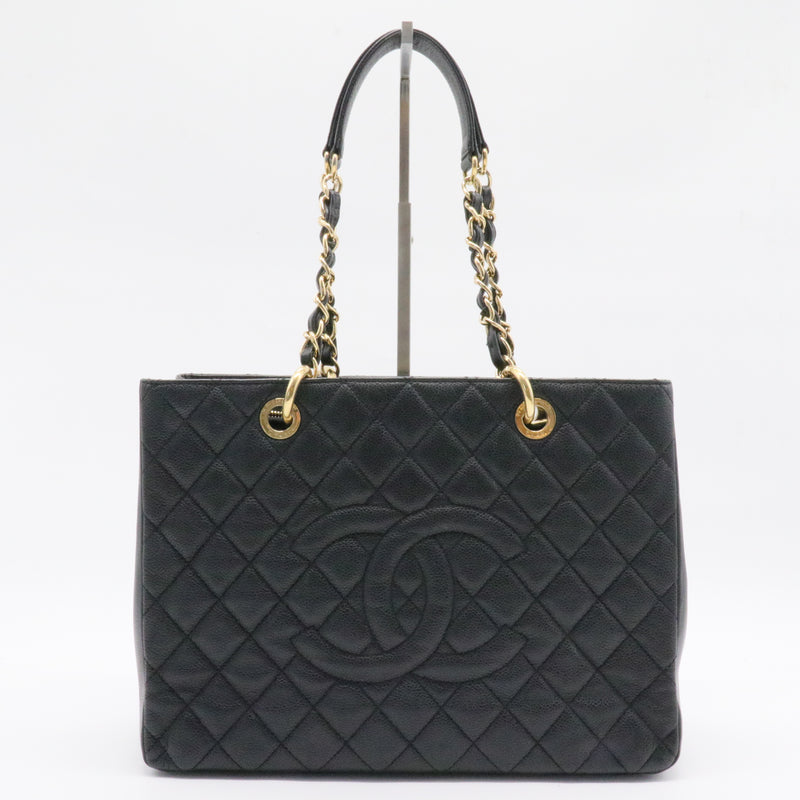 Grand Shopping Tote Quilted Caviar