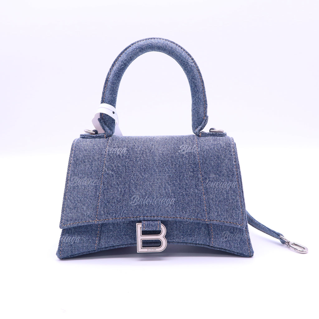 Balenciaga Hourglass Small Handbag Girly Allover Denim twins LDJ4088