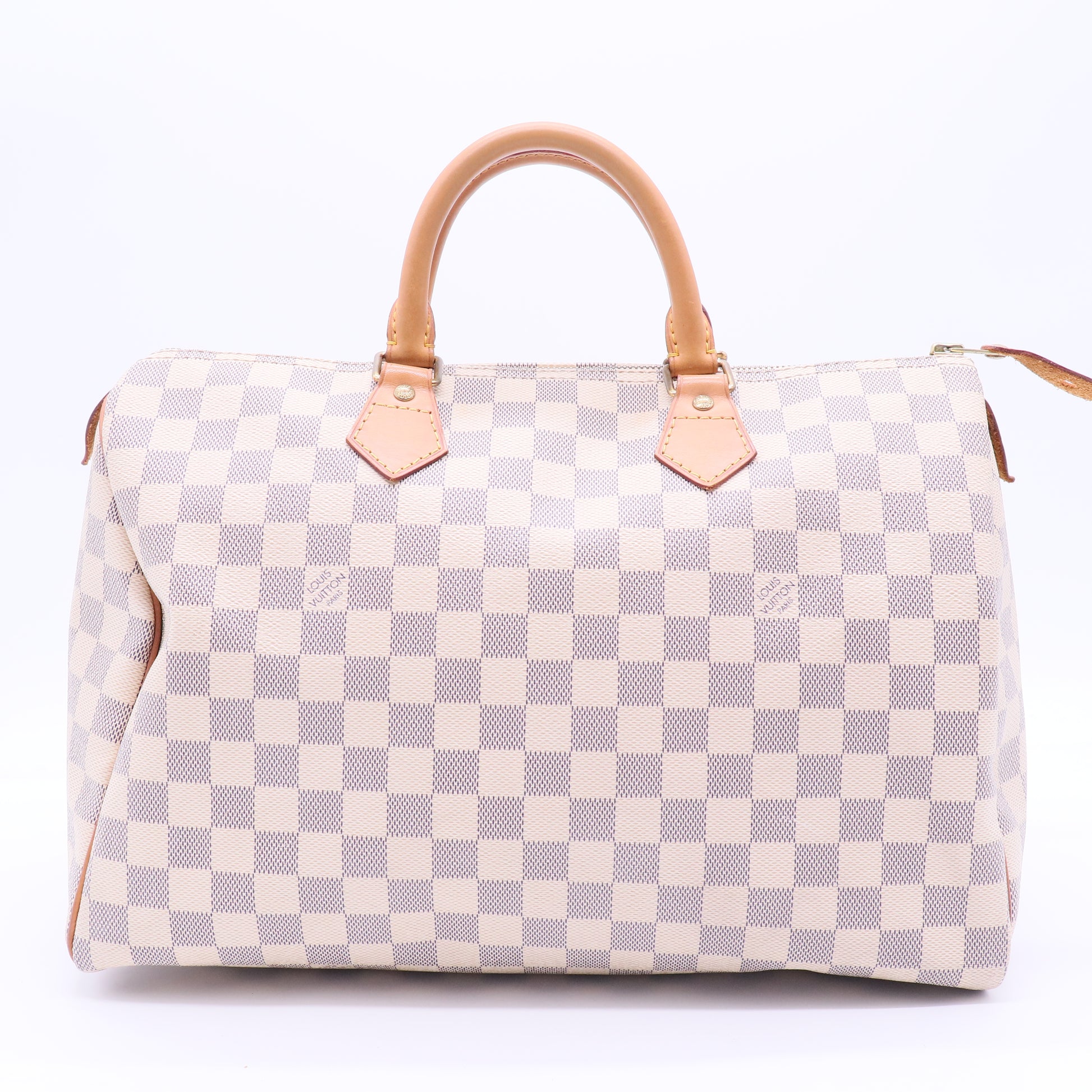 Louis Vuitton Speedy 35 Damier Azur Handbag twins