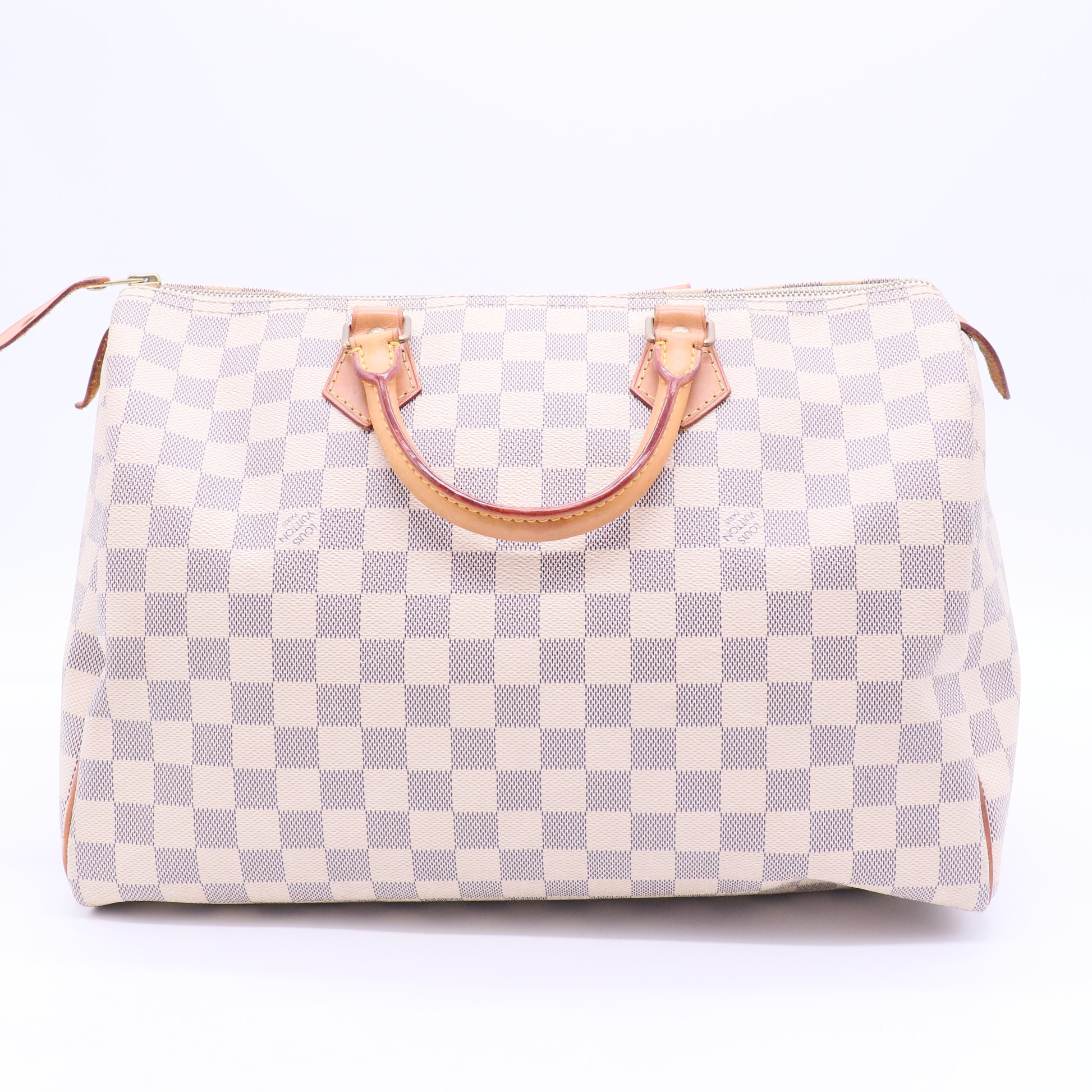 Louis Vuitton Speedy 35 Damier Azur Handbag twins