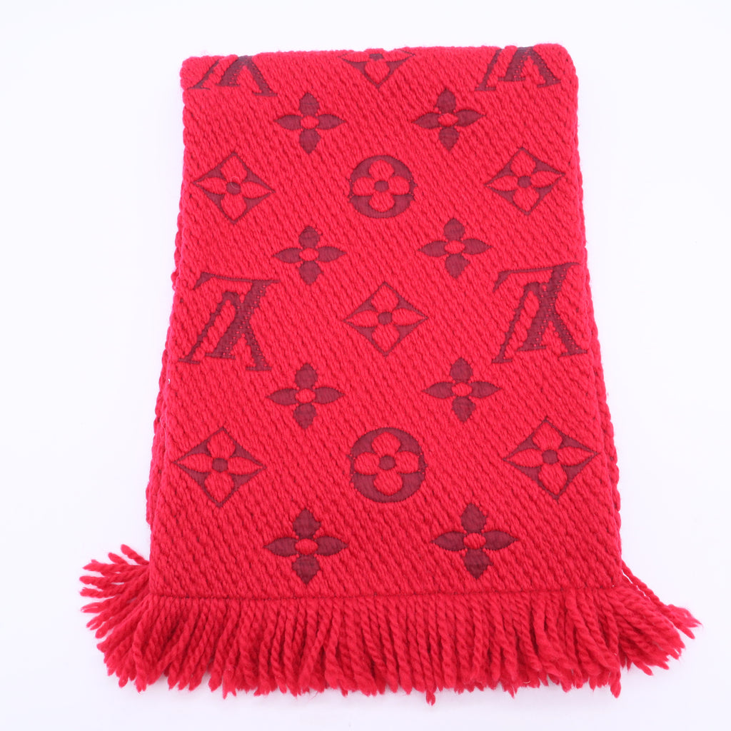 Louis Vuitton Reversible Red Monogram Wool & Silk LDM-1834