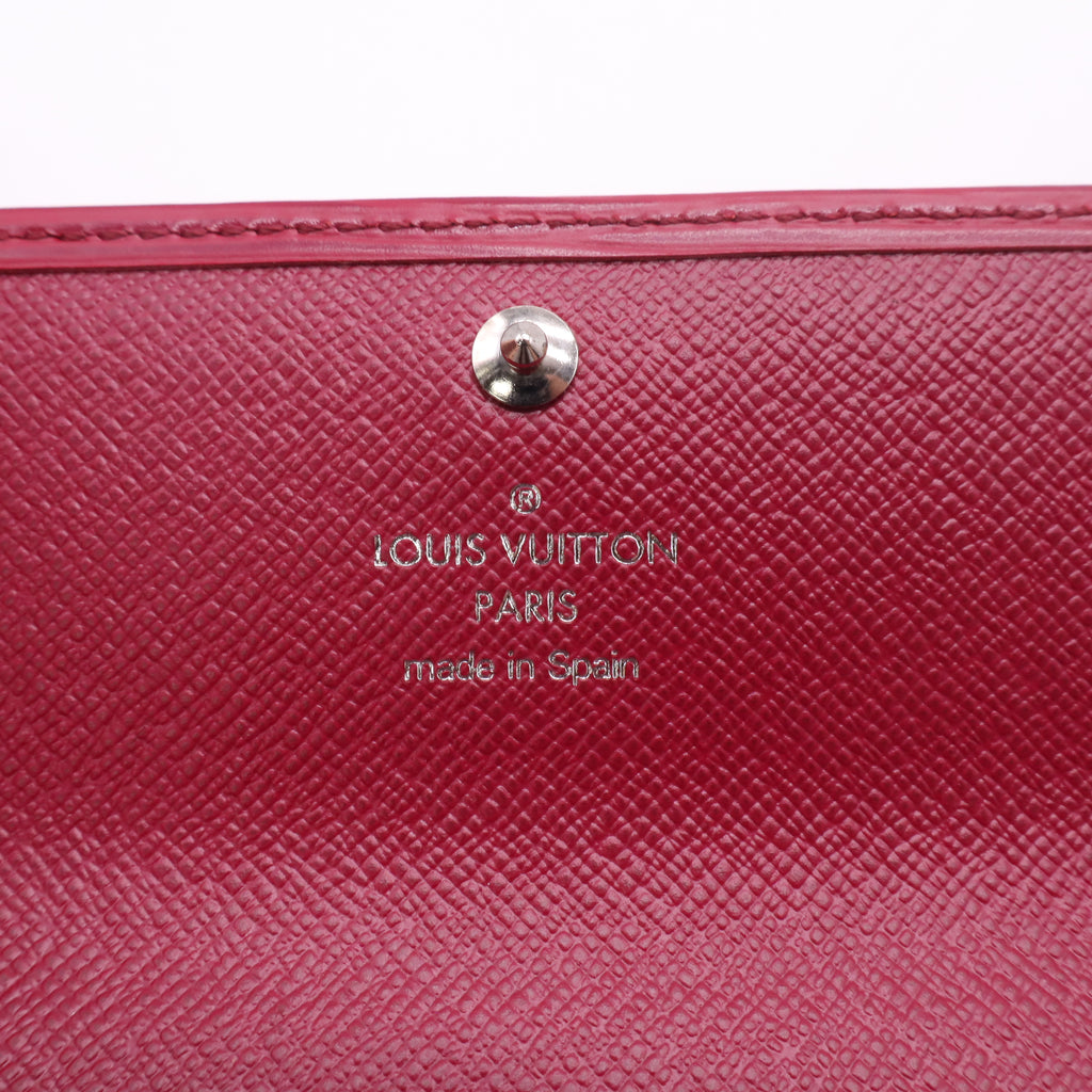 Red Epi Leather Elise Long Wallet W22567