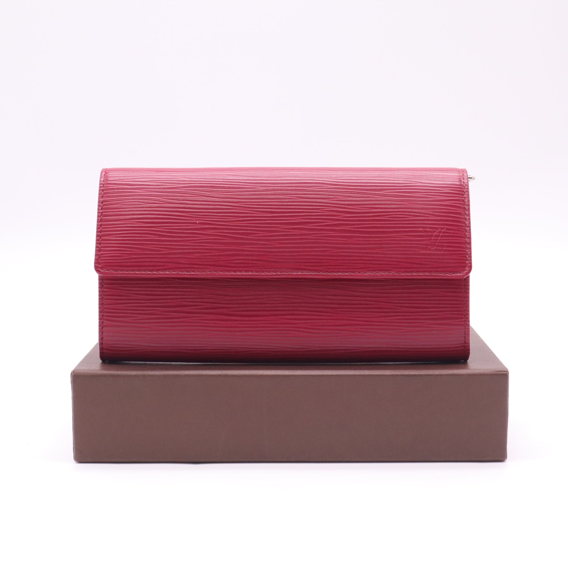 Red Epi Leather Elise Long Wallet W22567