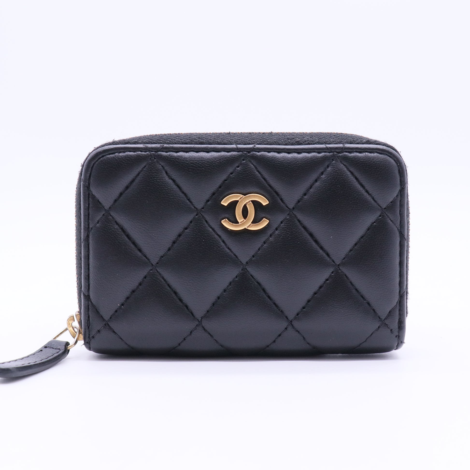 Classic Zip Coin Purse Interlocking CC Logo Wallet twins