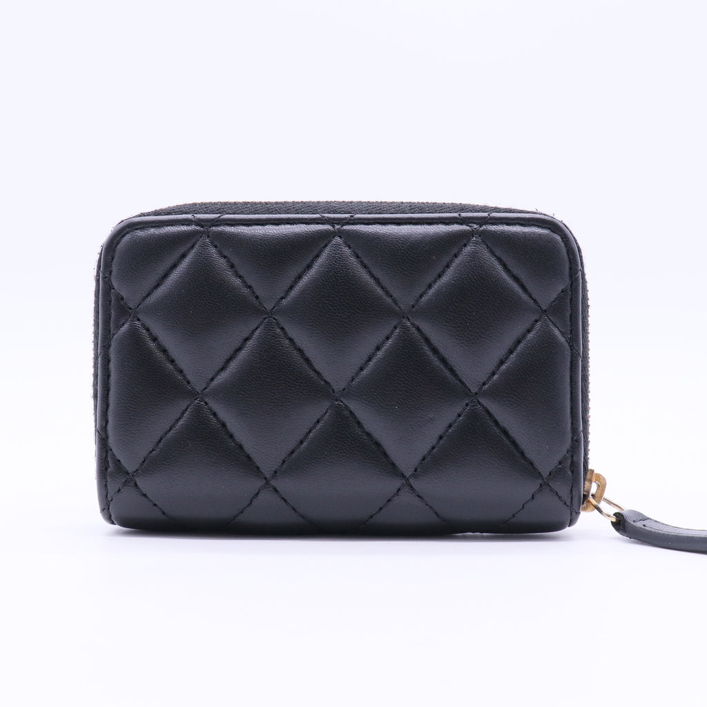 Classic Zip Coin Purse Interlocking CC Logo Wallet twins