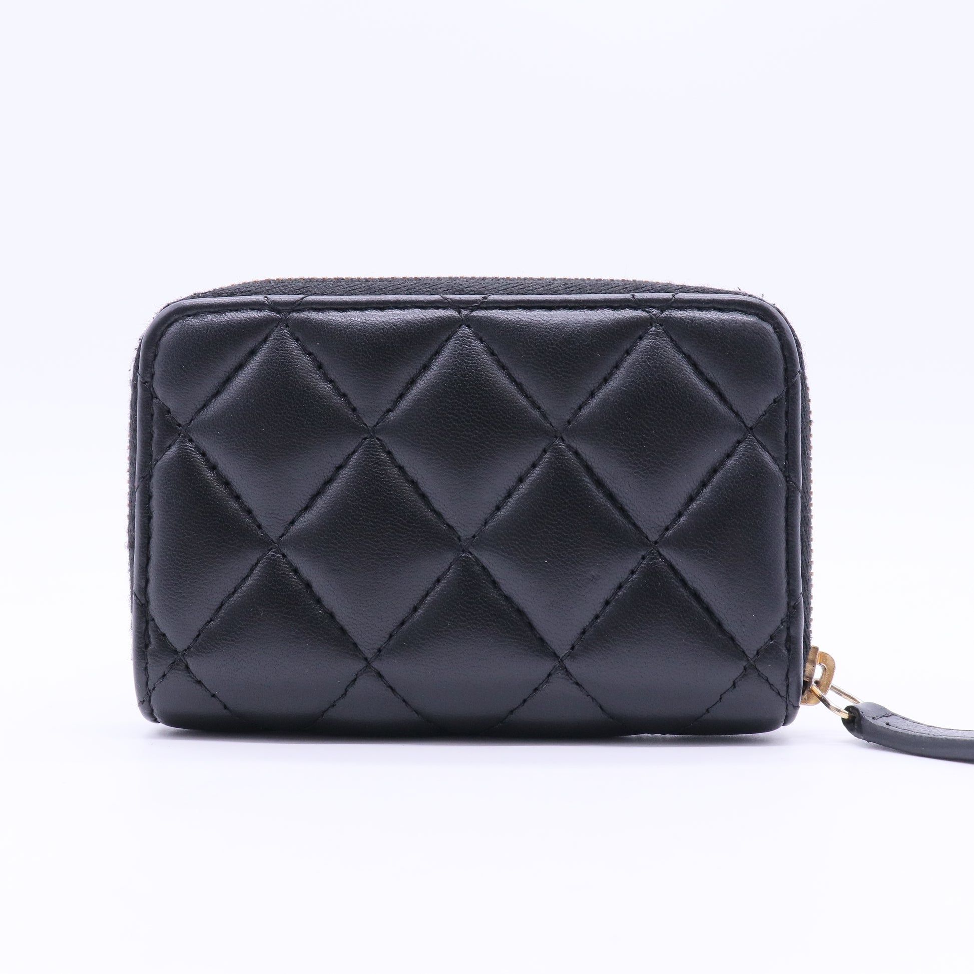 Classic Zip Coin Purse Interlocking CC Logo Wallet twins