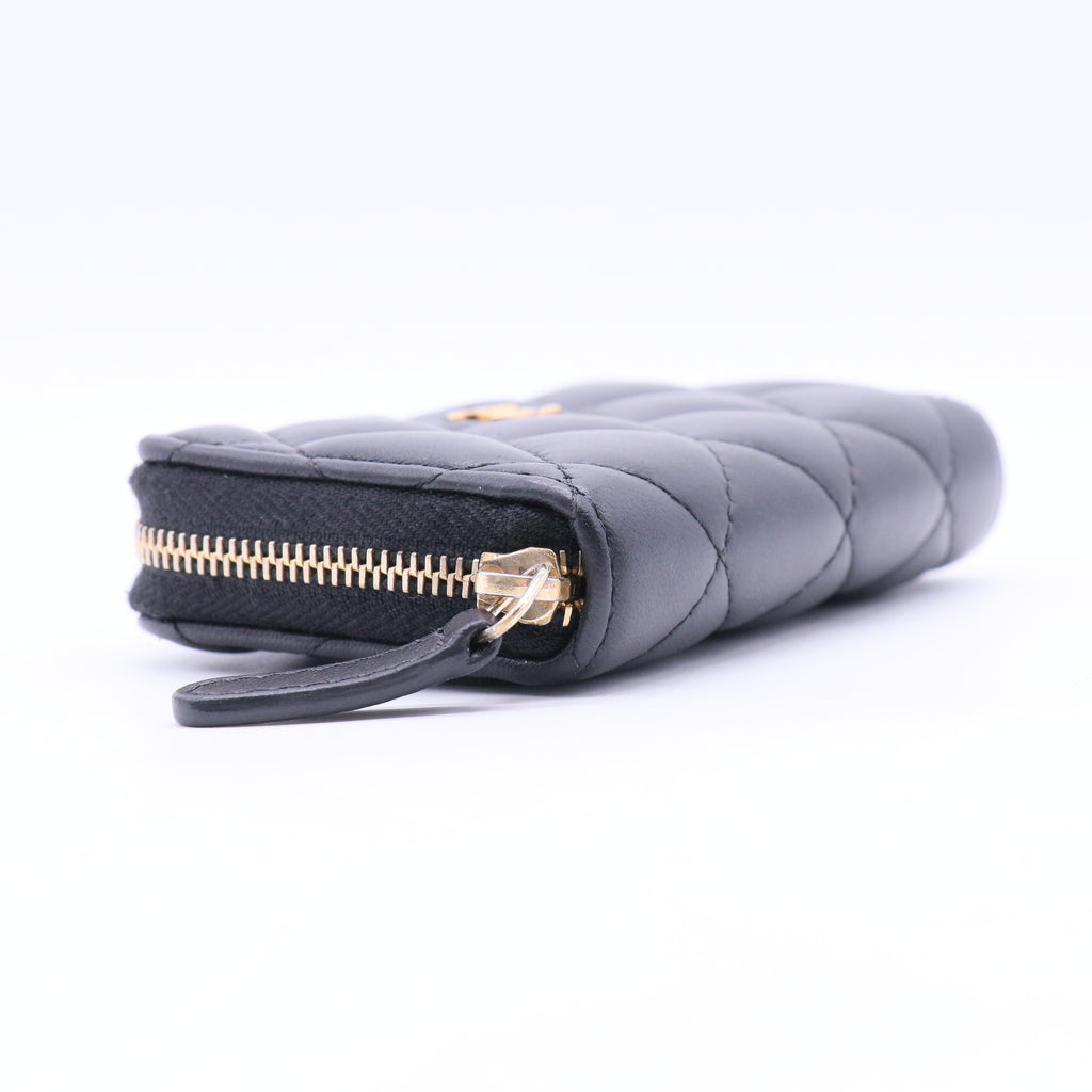 Classic Zip Coin Purse Interlocking CC Logo Wallet twins