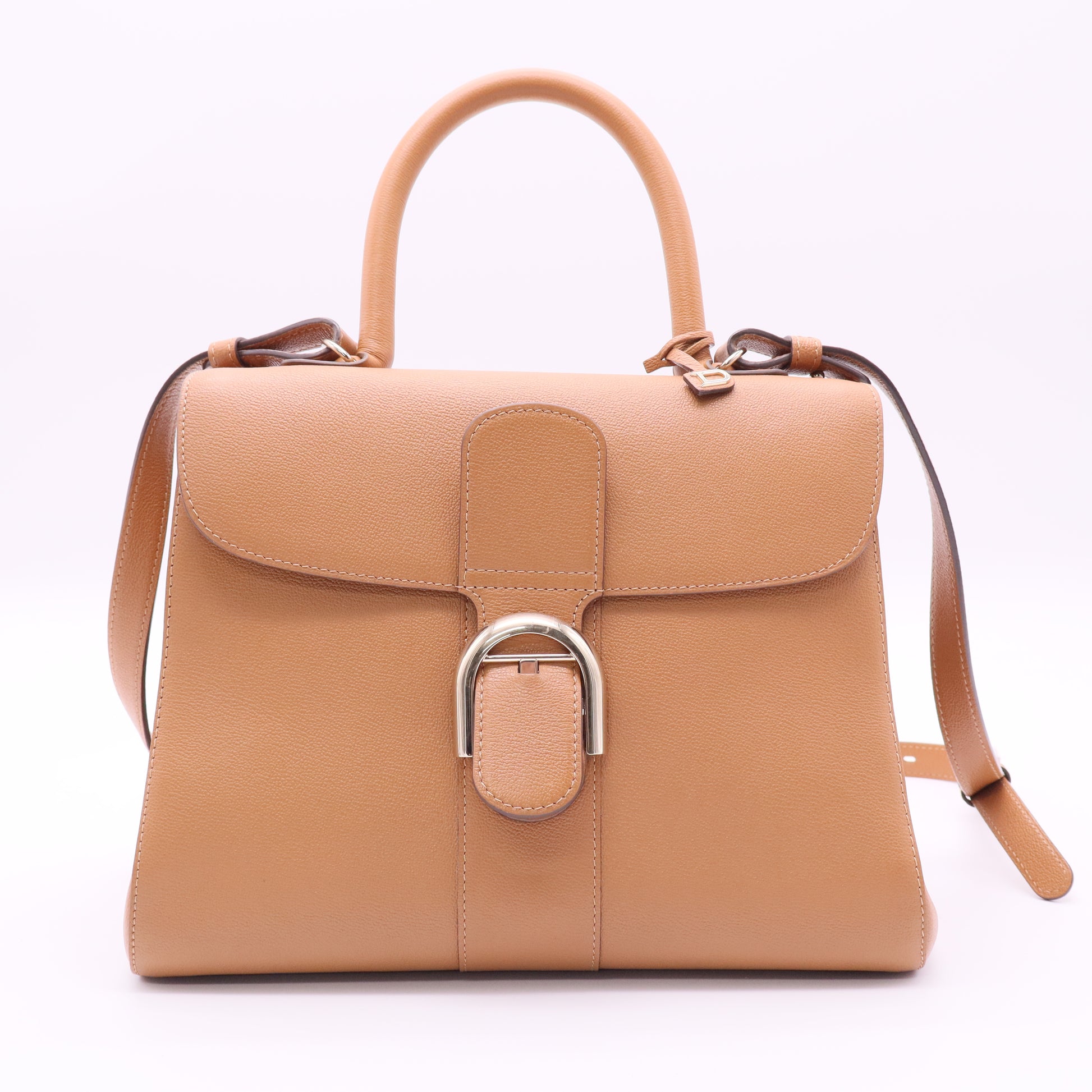Brillant Top Handle Bag Leather MM Twins