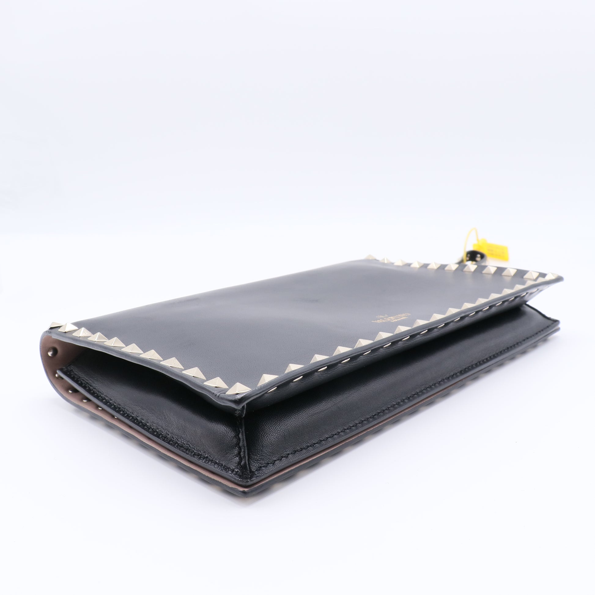 Valentino Garavani Nappa Rockstud Wristlet Clutch Black twins W21455