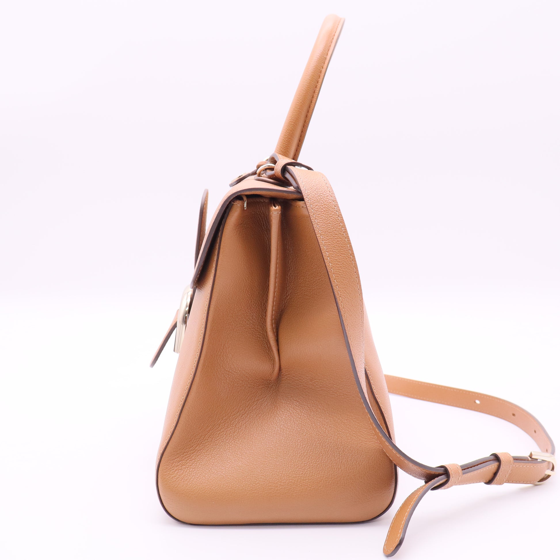 Brillant Top Handle Bag Leather MM Twins
