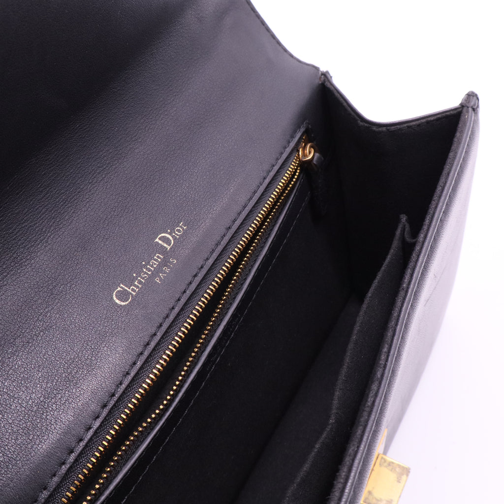 Diorama Flap Bag Studded Leather Medium Twins