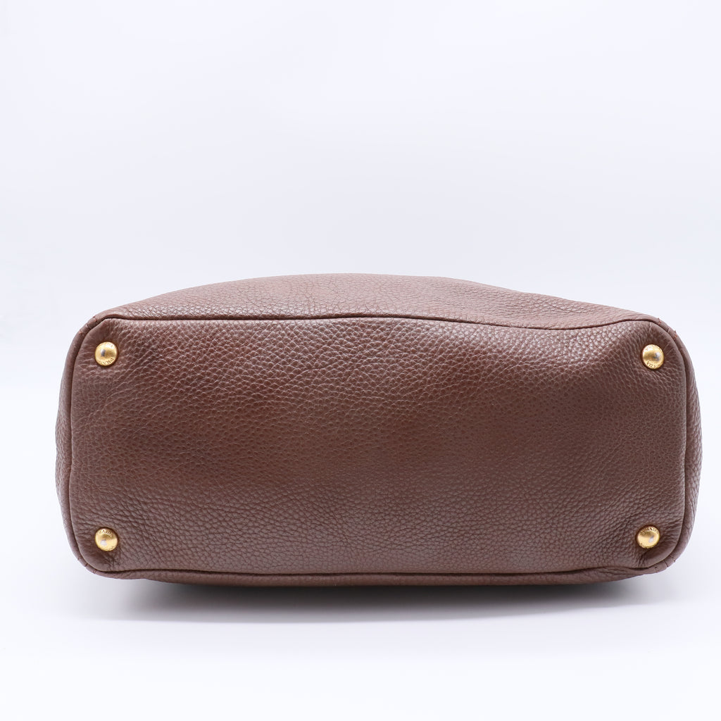 Prada Vitello Daino Side Pocket Tote Bag twins B20893