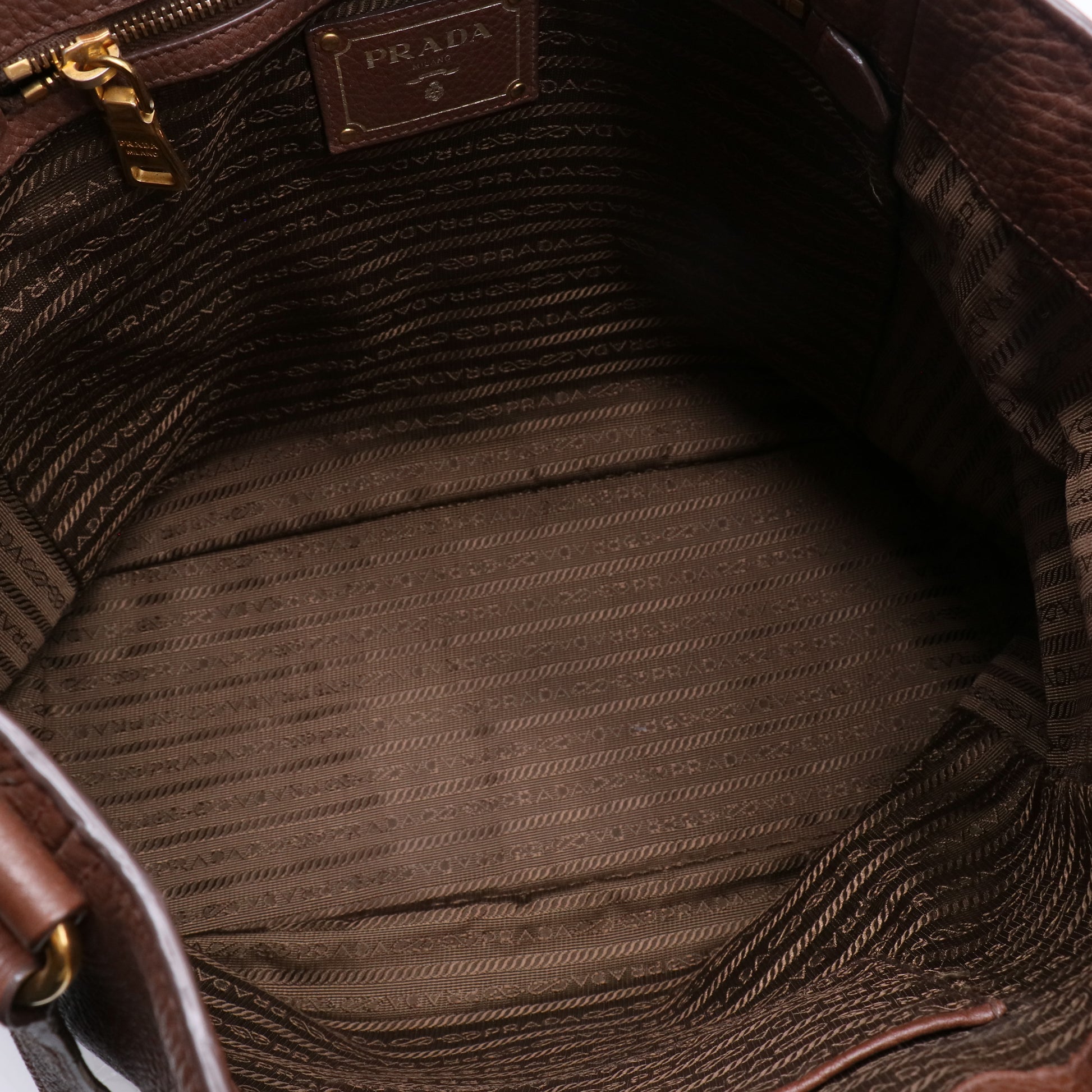 Prada Vitello Daino Side Pocket Tote Bag twins B20893