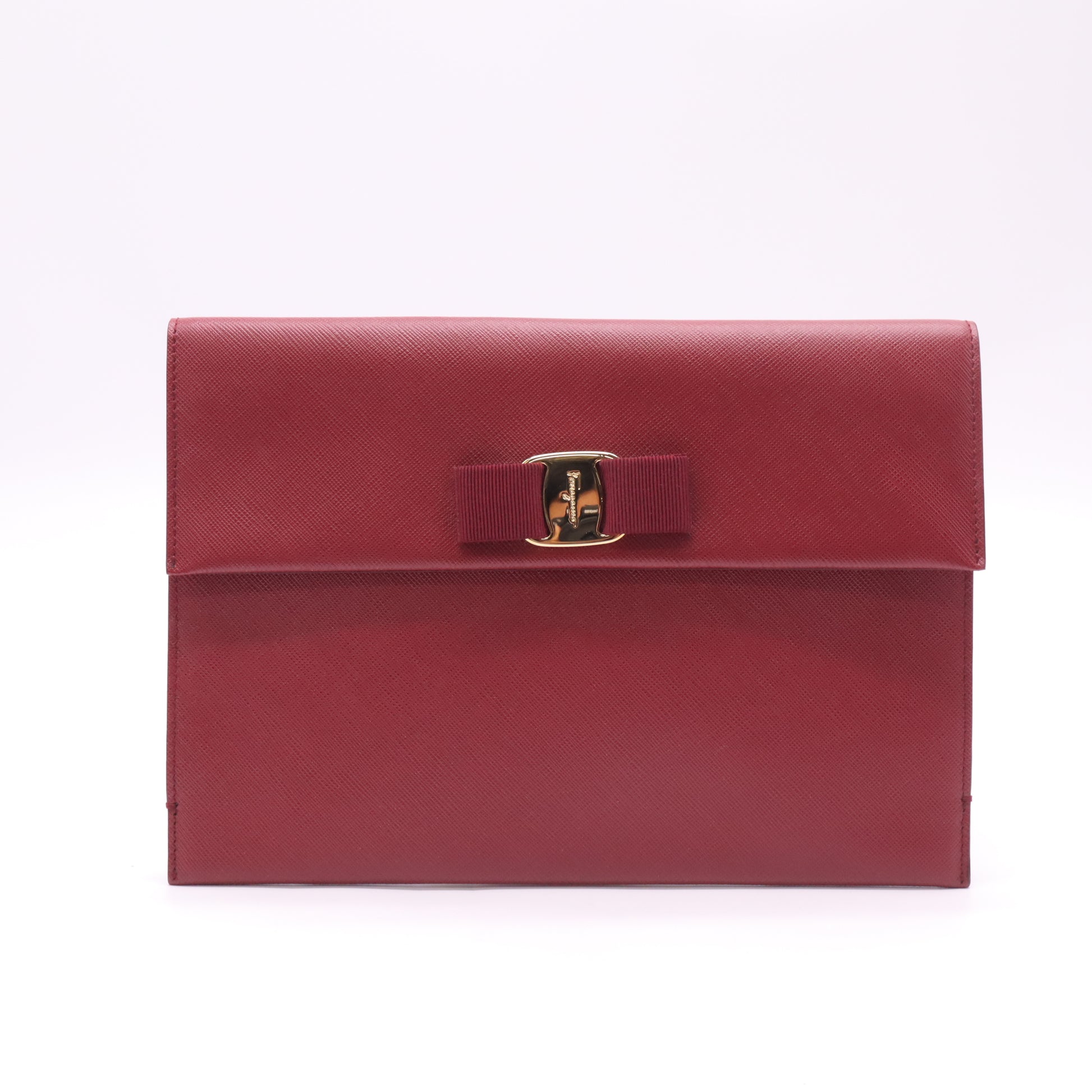 Red Leather Miss Vara Slim Clutch W22510