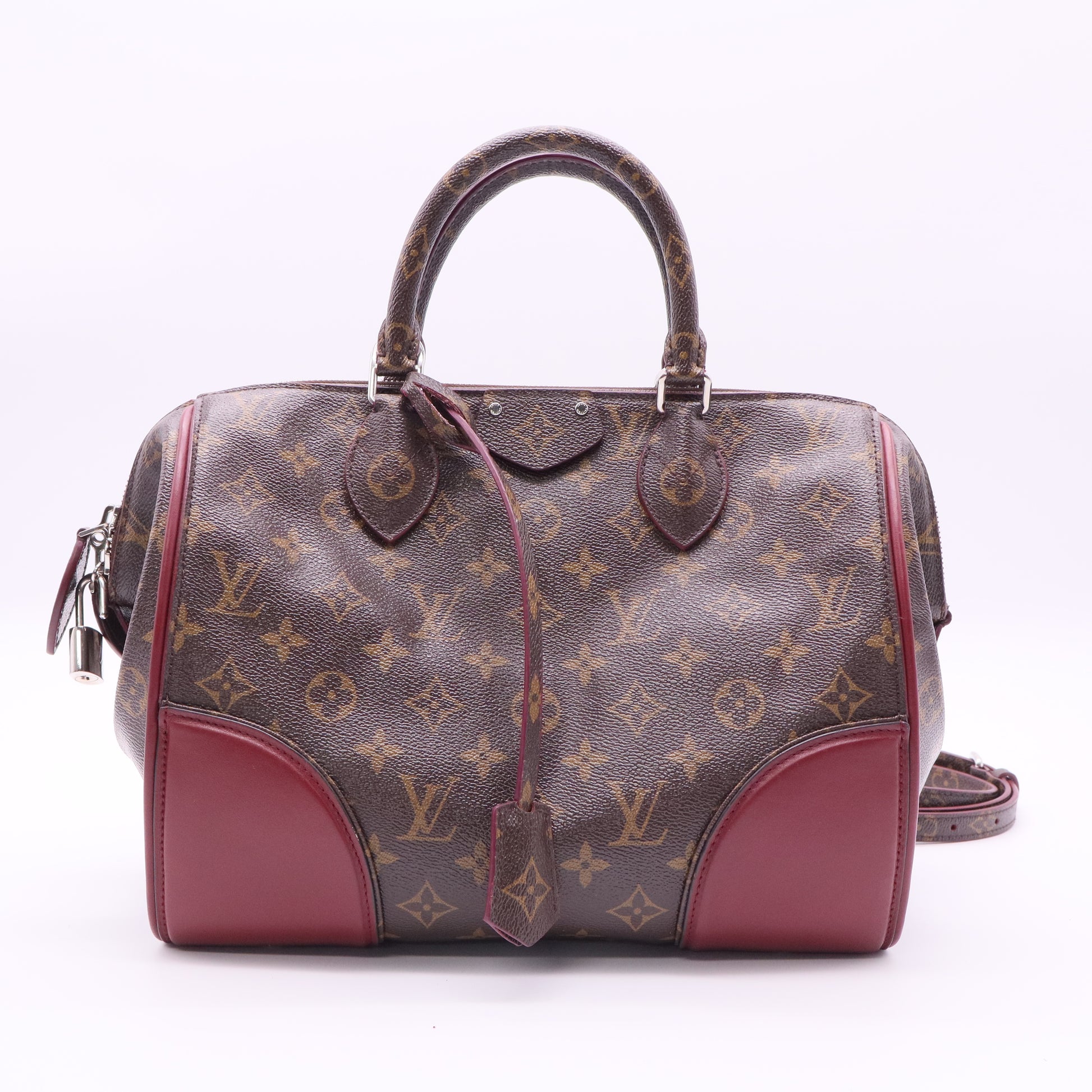 Louis Vuitton Monogram Shine Doc PM Bordeaux twins