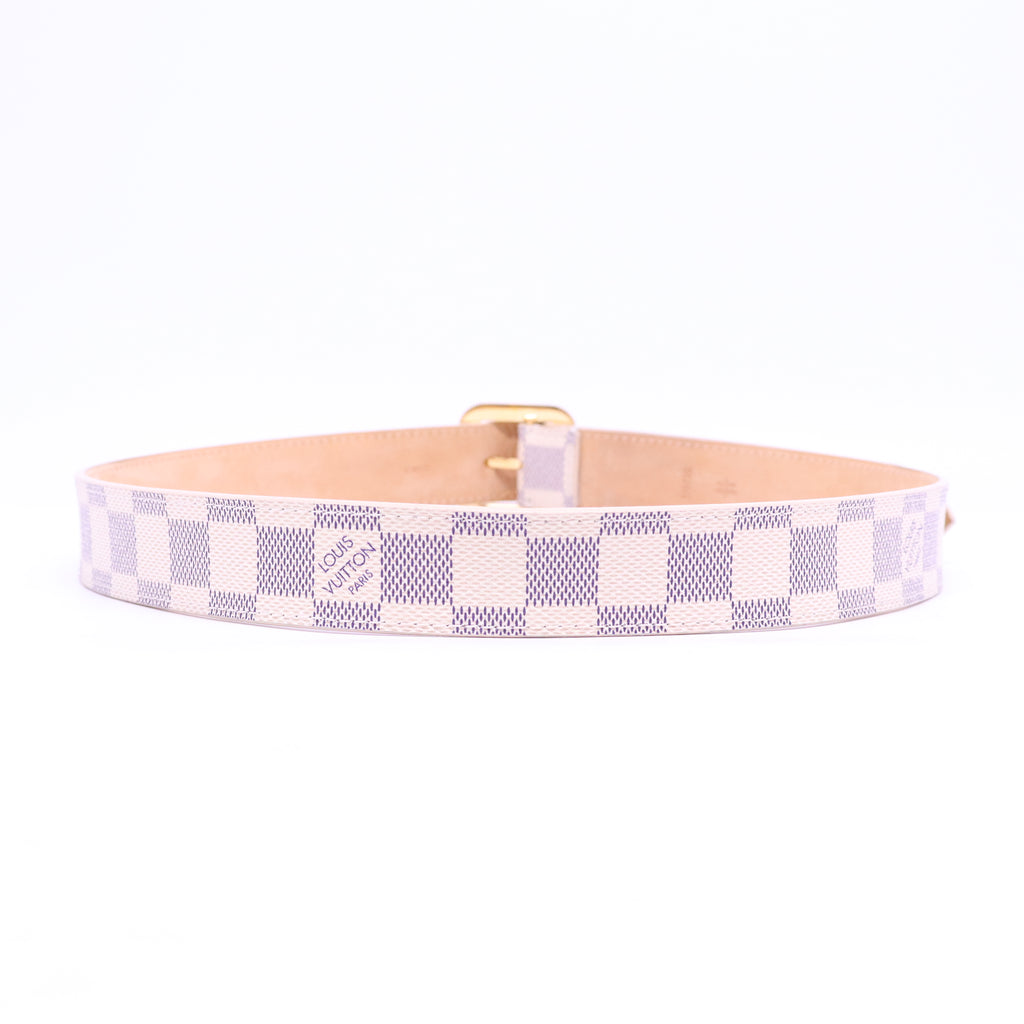 Damier Azur Pattern Leather Belt W20523
