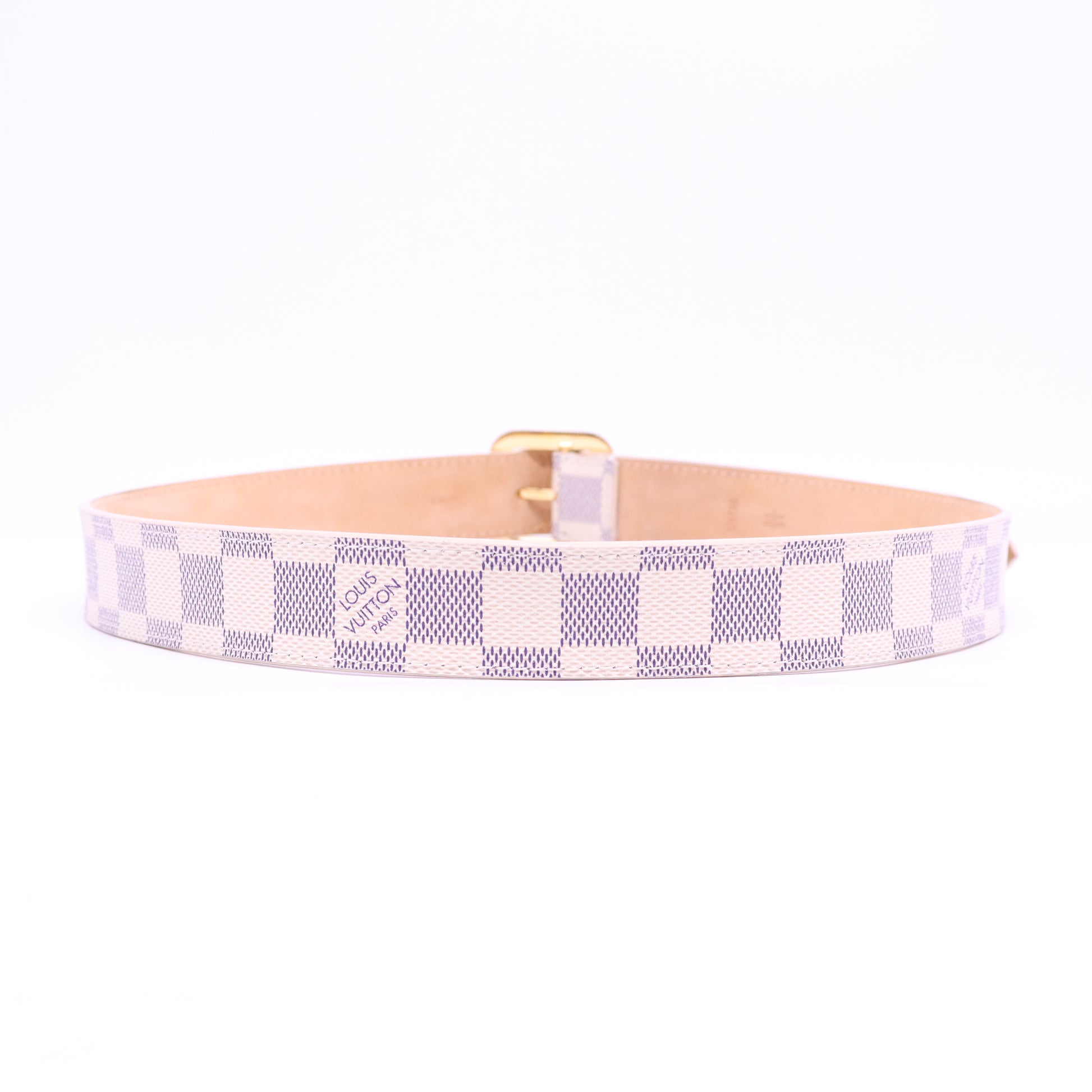 Damier Azur Pattern Leather Belt W20523