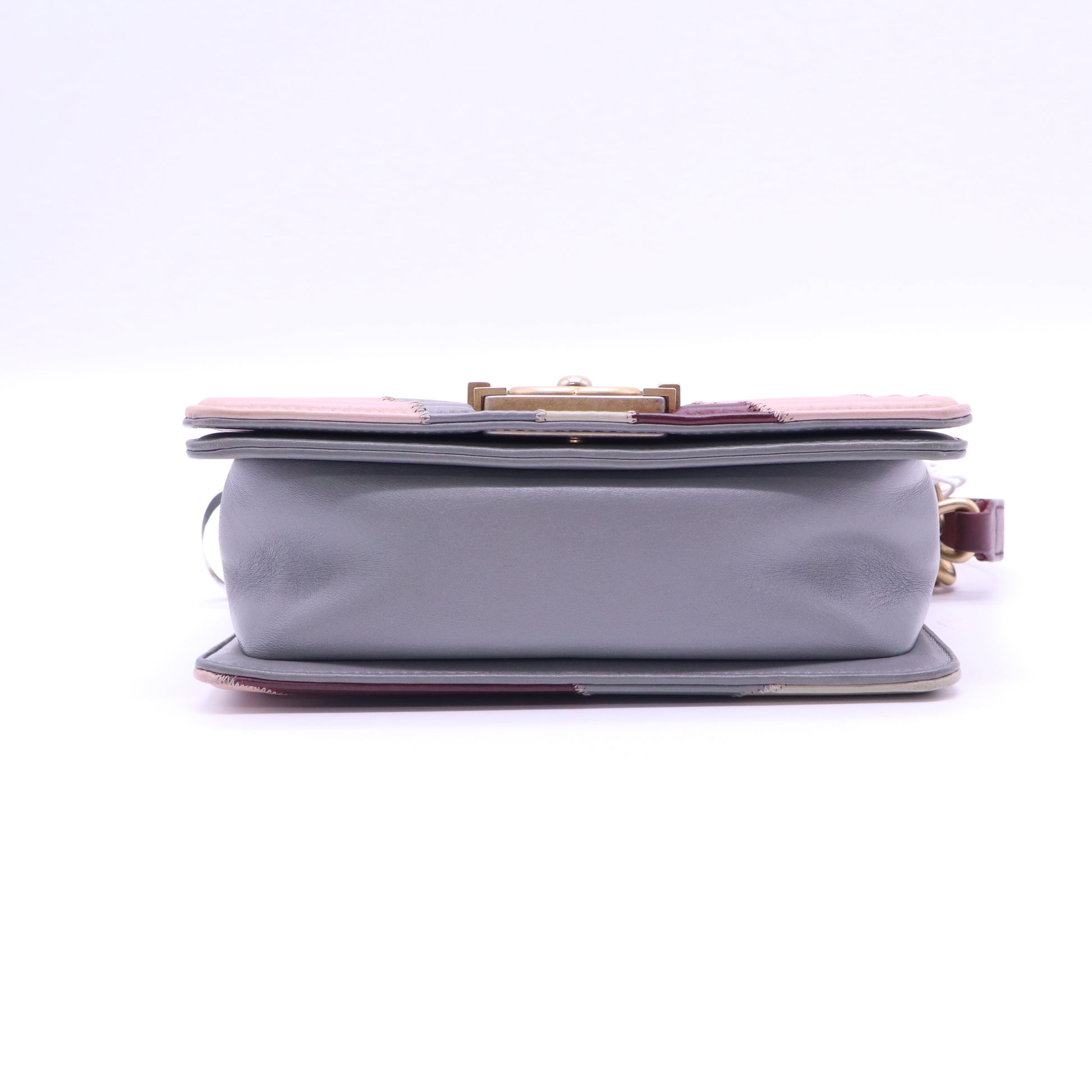 Boy Flap Bag Camellia Lambskin and Suede Patchwork Small Twins LDJ4097