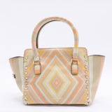 Rockstud 1975 Tote Striped Leather Small