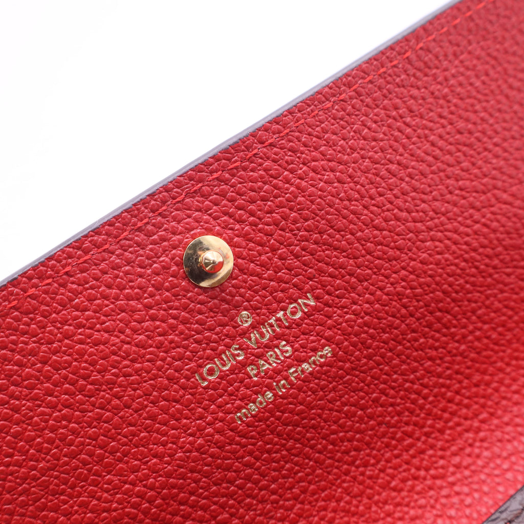 Louis Vuitton Burgundy Leather Monogram Canvas Venus Wallet Twins