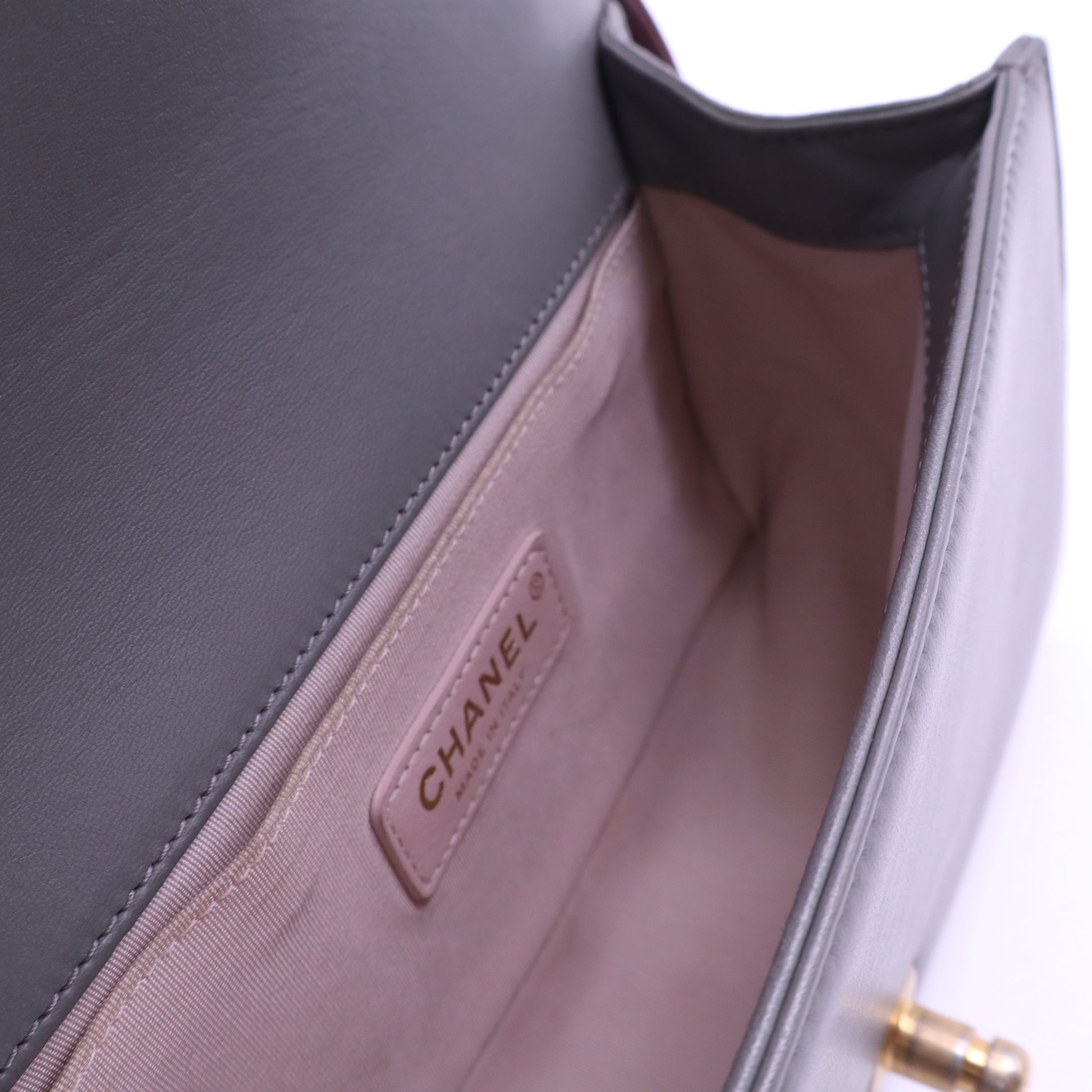 Boy Flap Bag Camellia Lambskin and Suede Patchwork Small Twins LDJ4097