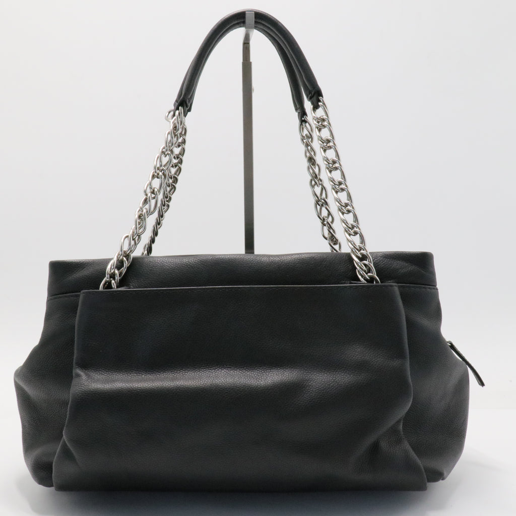 Timeless CC Soft Tote Quilted Caviar  Medium