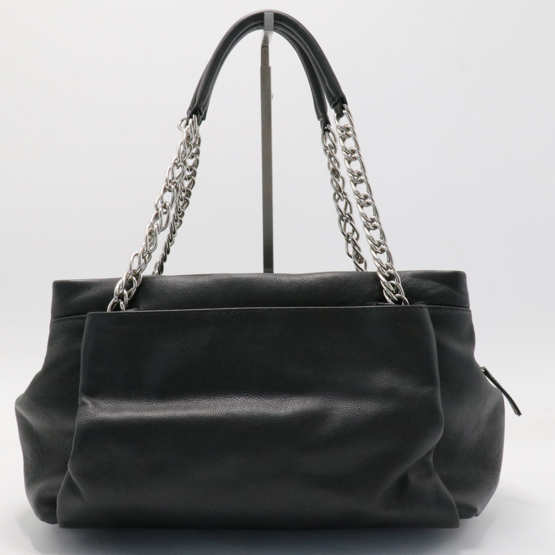 Timeless CC Soft Tote Quilted Caviar  Medium