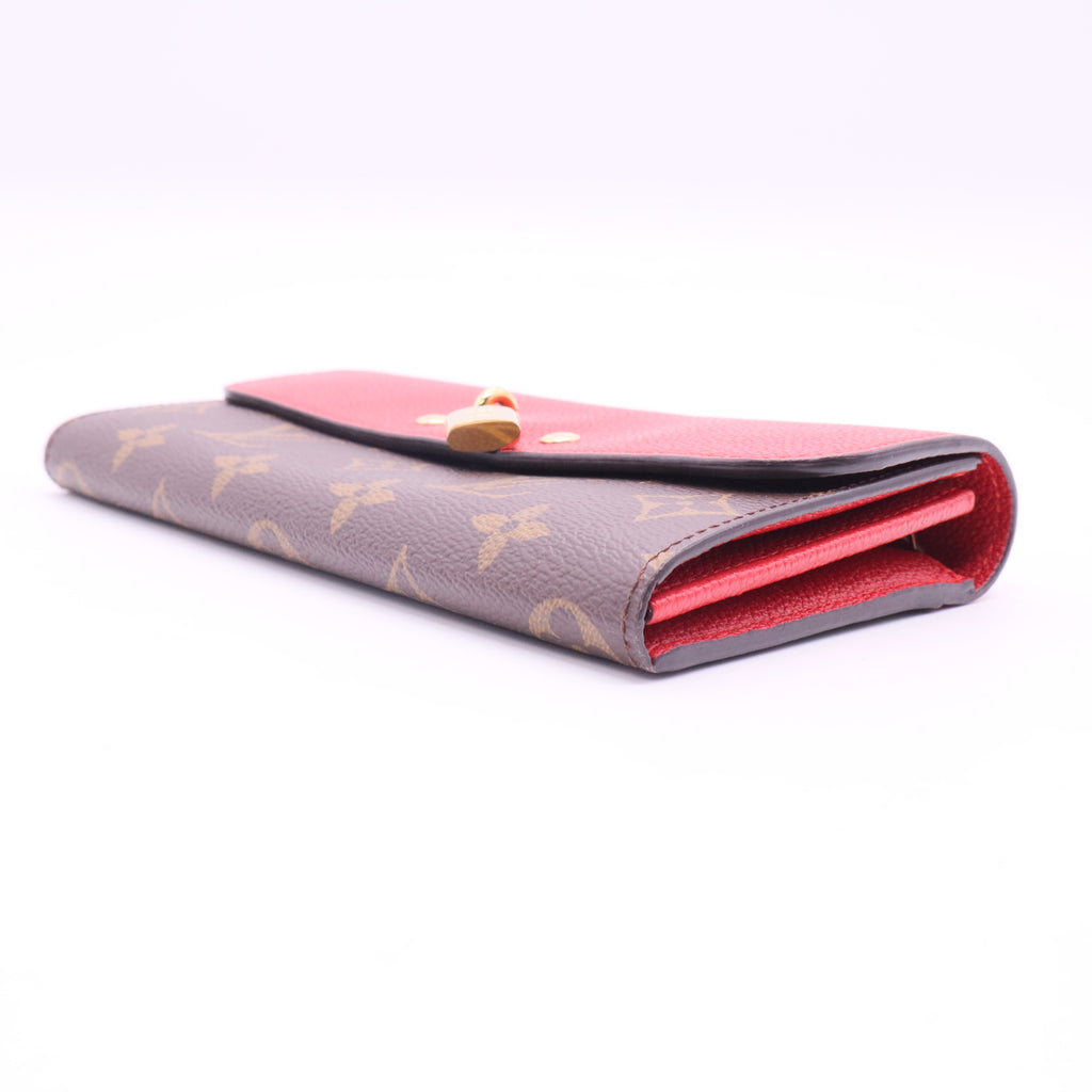 Louis Vuitton Burgundy Leather Monogram Canvas Venus Wallet Twins